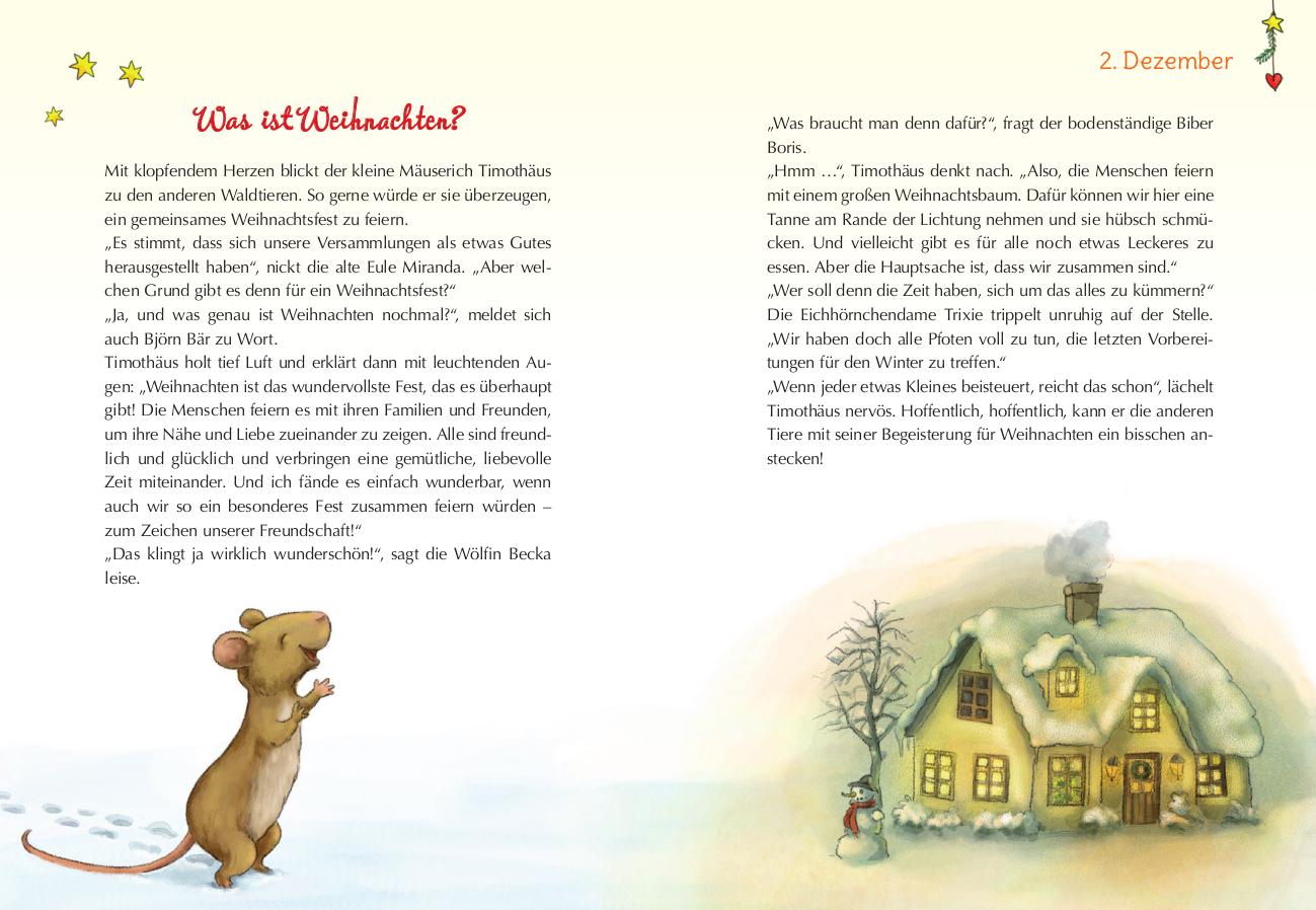 Beispielinhalt (Bild) Das Weihnachtsfest der Tiere