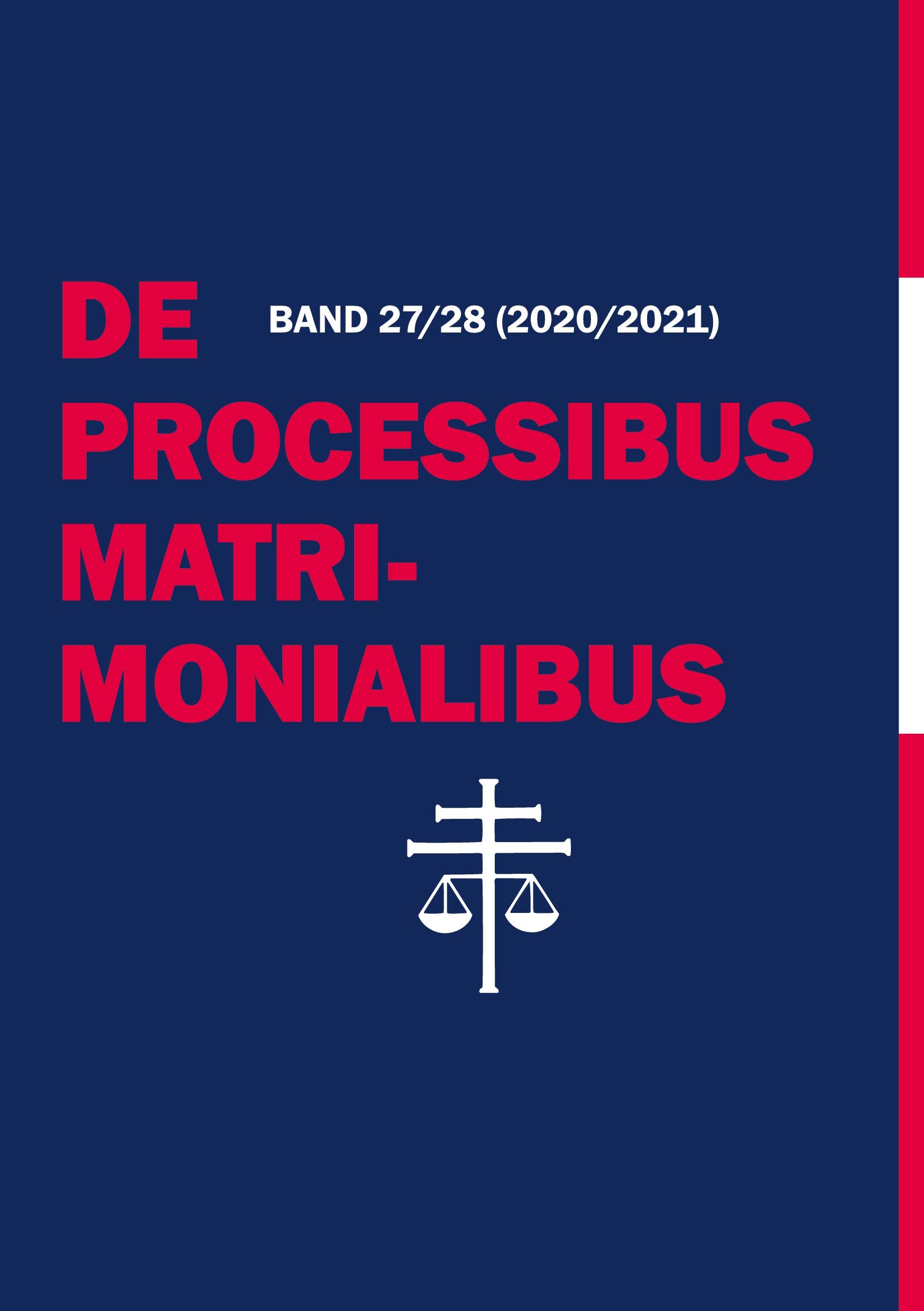 Vorderes Coverbild De Processibus Matrimonialibus