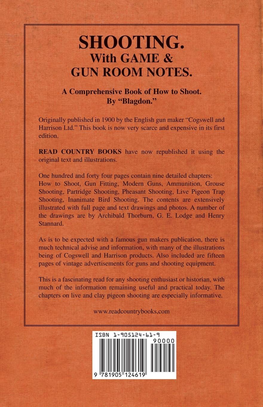 Rückseitencover Shooting with Game and Gun Room Notes (History of Shooting Series - Shotguns)