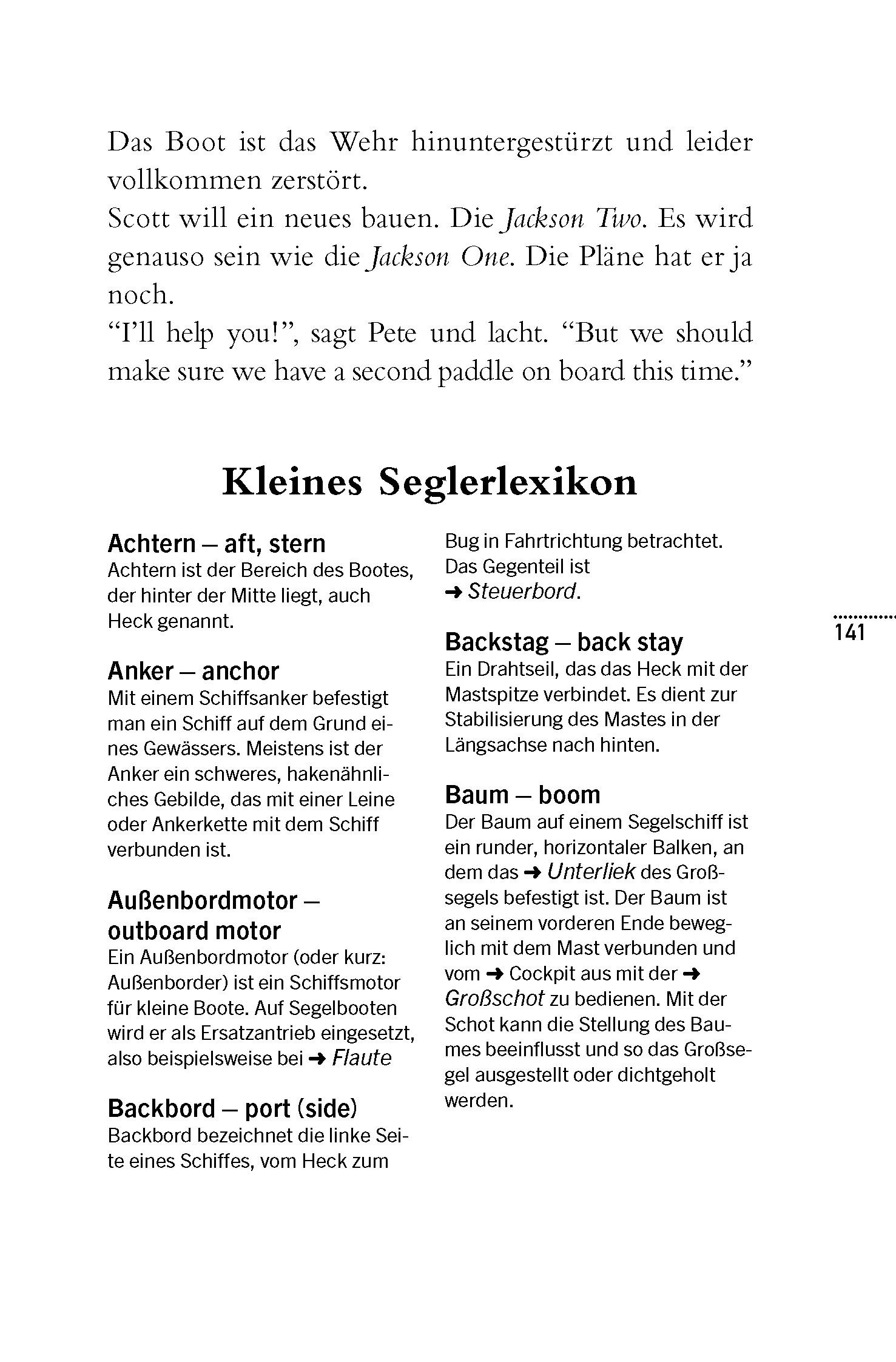 Beispielinhalt (Bild) Langenscheidt Krimis für Kids - Caught in the Same Boat - Gefangen im selben Boot