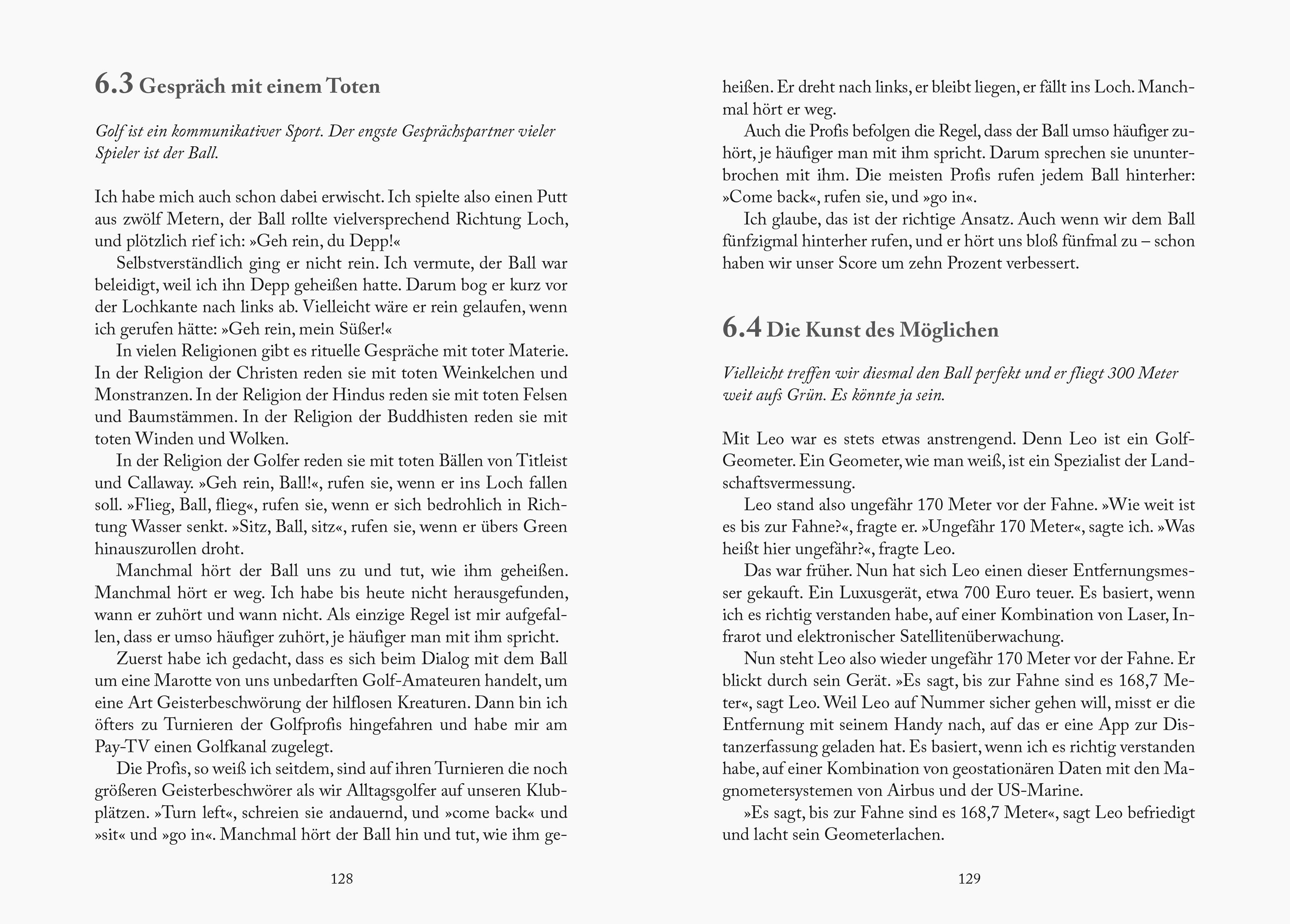 Beispielinhalt (Bild) Das Golf Evangelium. Die frohe Botschaft eines frohen Spiels