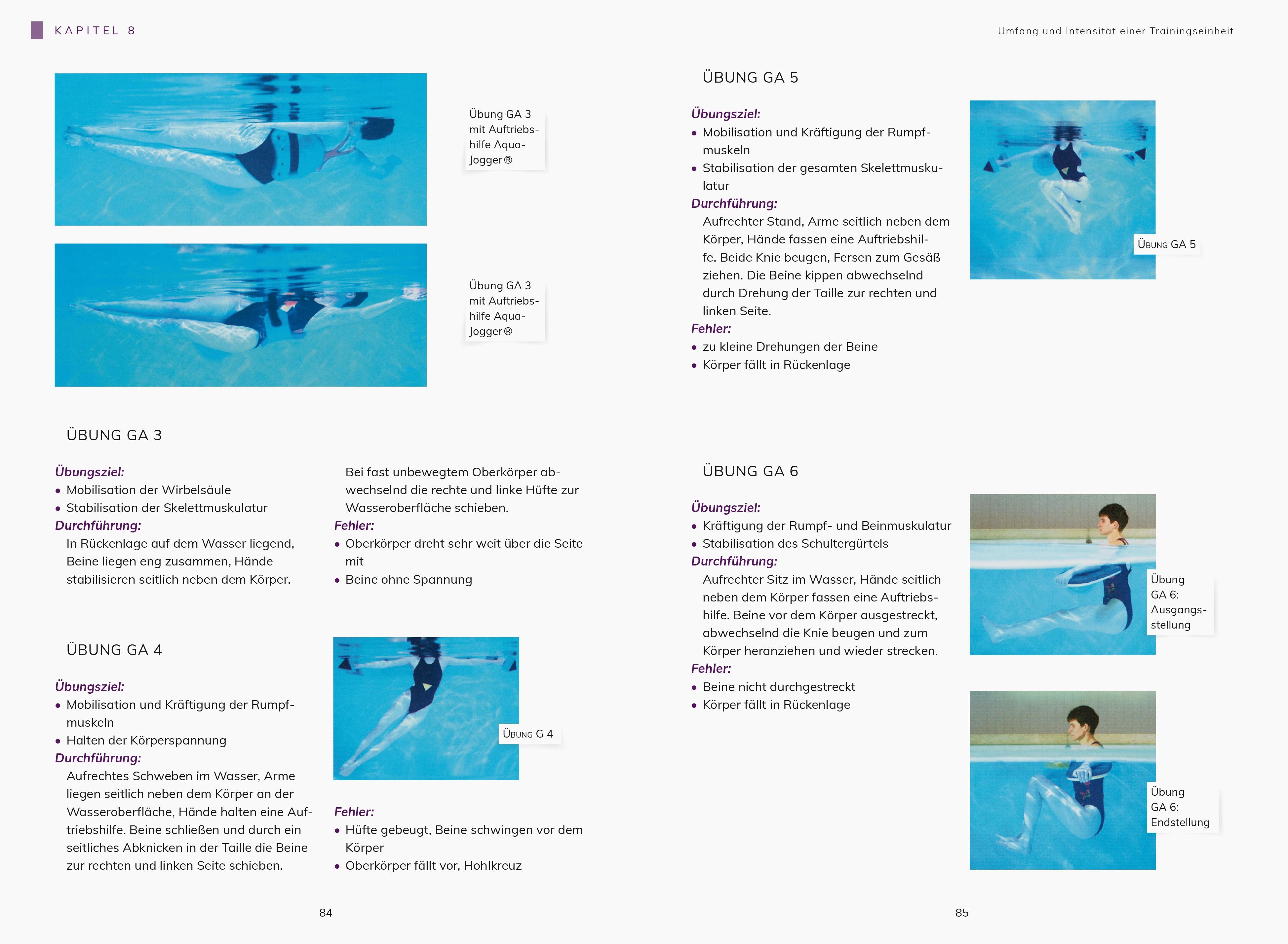 Beispielinhalt (Bild) Aqua Fitness. Gelenkschonende Wassergymnastik für mehr Ausdauer, Beweglichkeit und Kraft