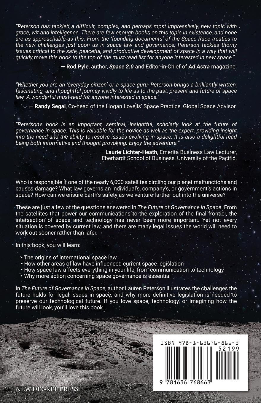 Rückseitencover The Future of Governance in Space