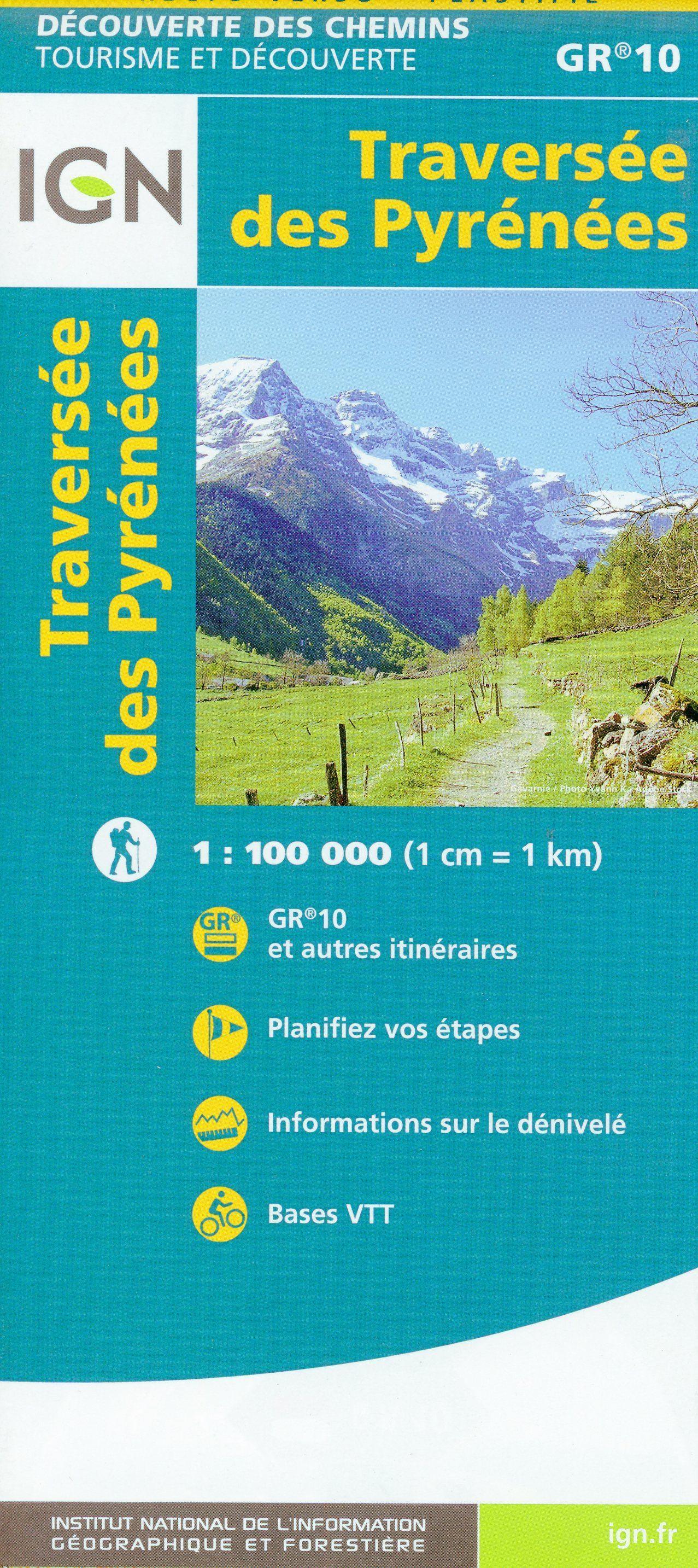 Vorderes Coverbild Traversee des Pyrenées 1:110 000