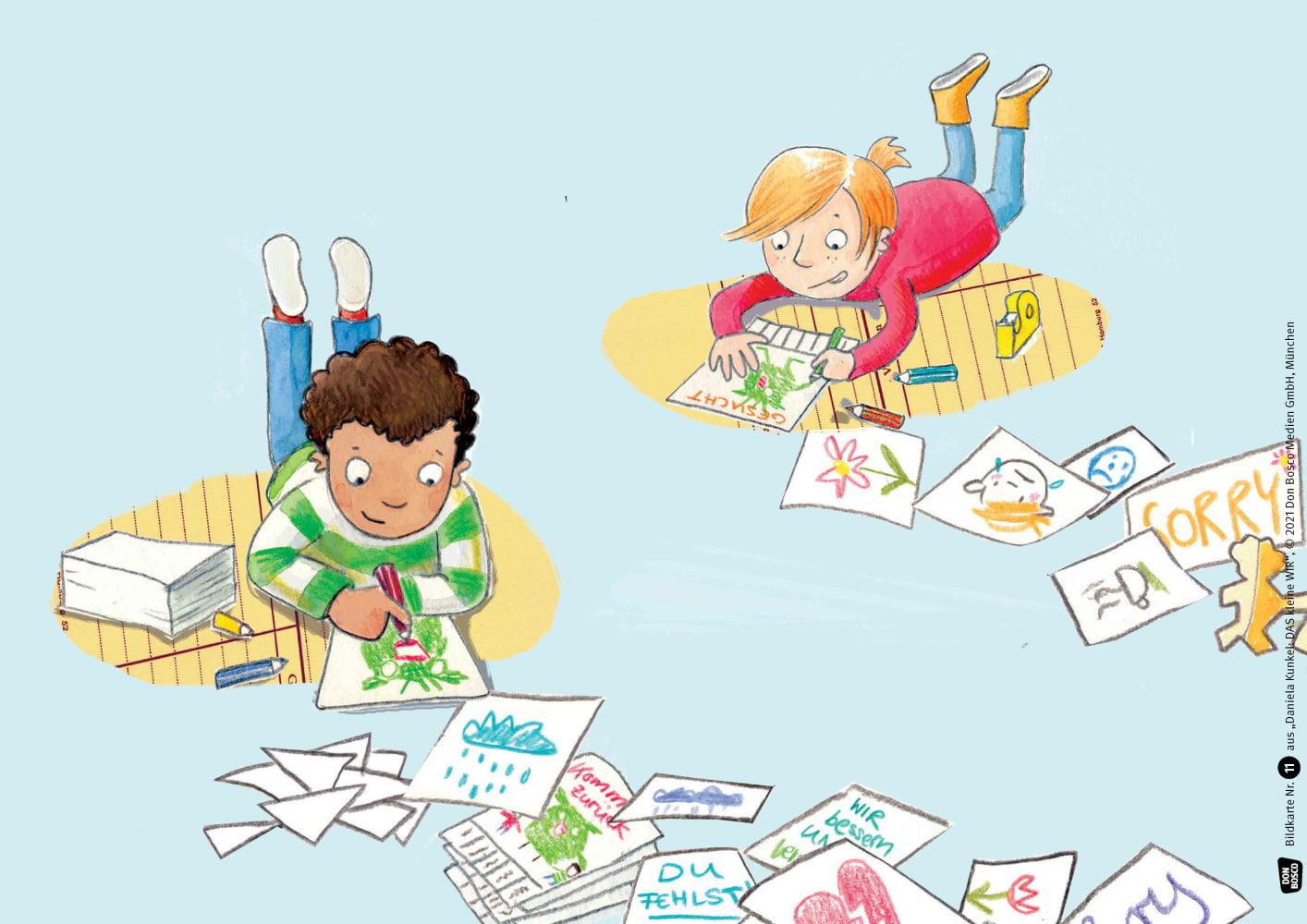 Beispielinhalt (Bild) Das kleine Wir. Kamishibai Bildkartenset