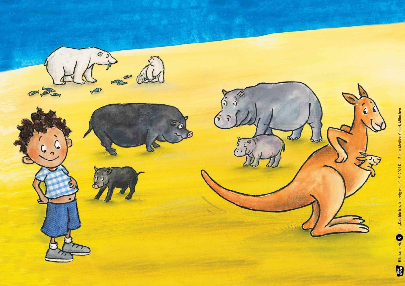 Beispielinhalt (Bild) Das bin ich. Ich zeig es dir. Kamishibai Bildkartenset