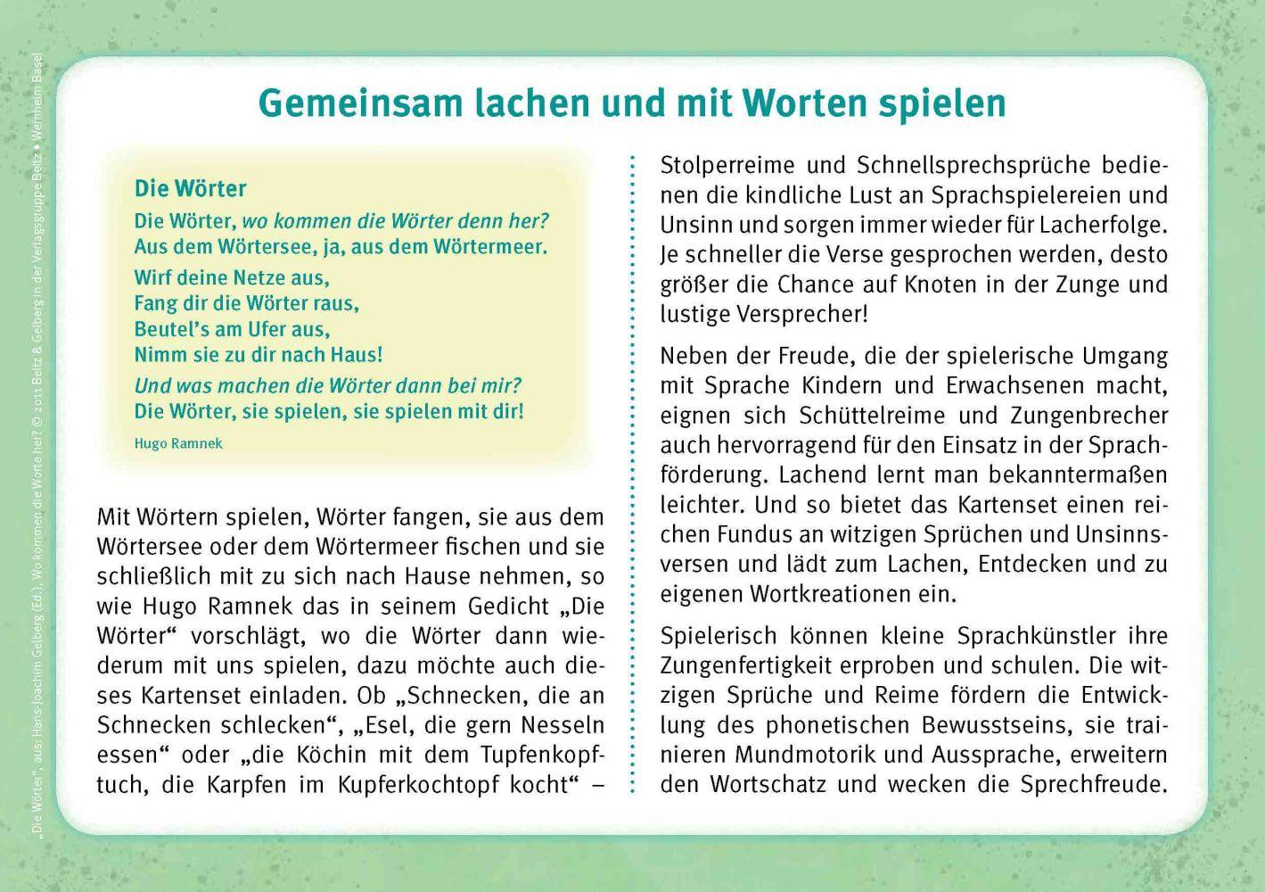 Beispielinhalt (Bild) Sieben Riesen niesen, weil Nieselwinde bliesen