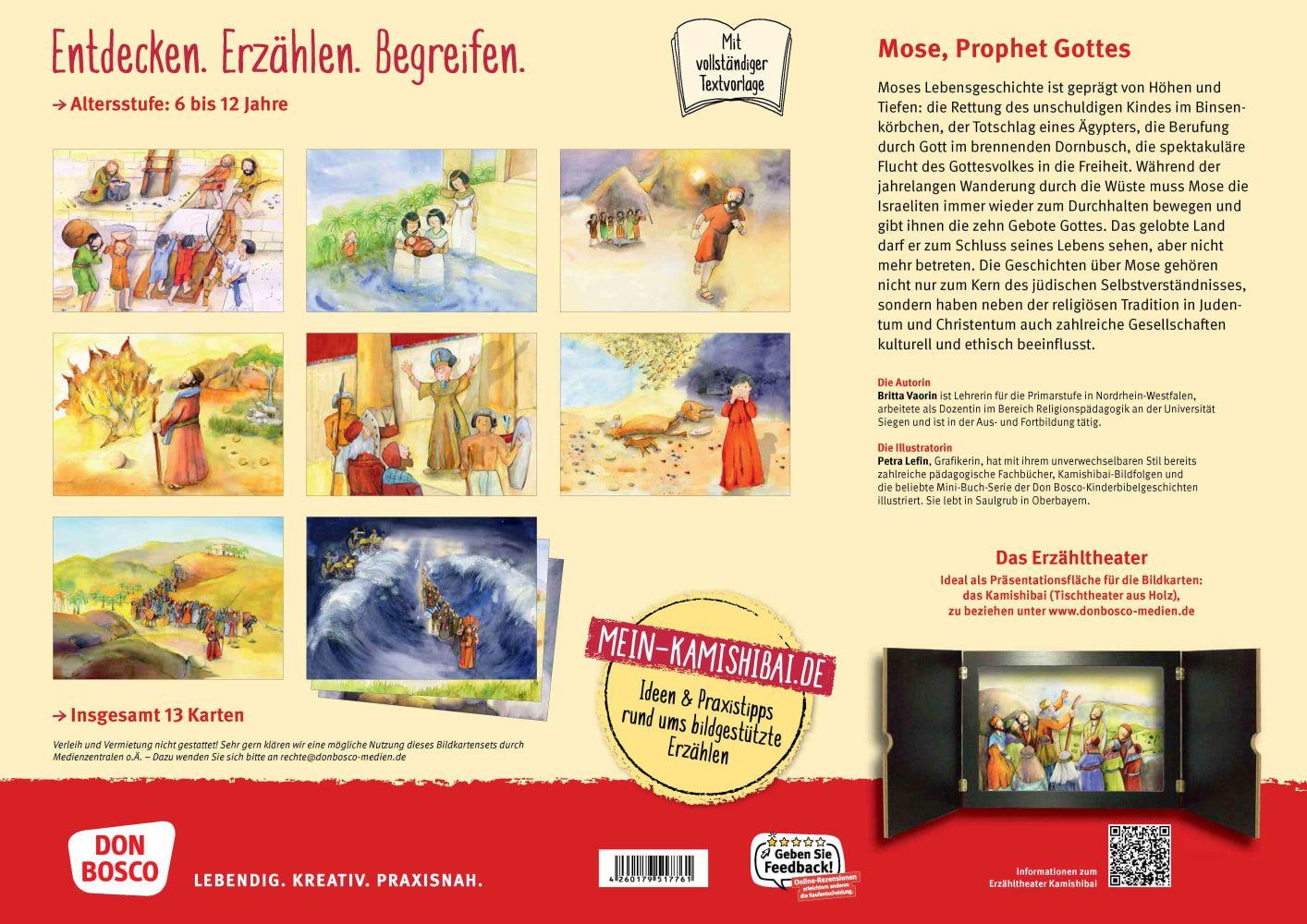 Beispielinhalt (Bild) Mose, Prophet Gottes. Kamishibai Bildkartenset