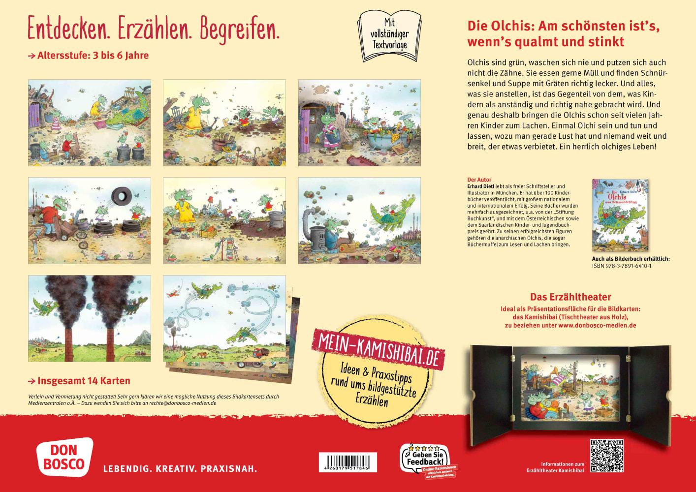 Beispielinhalt (Bild) Die Olchis aus Schmuddelfing. Kamishibai Bildkartenset