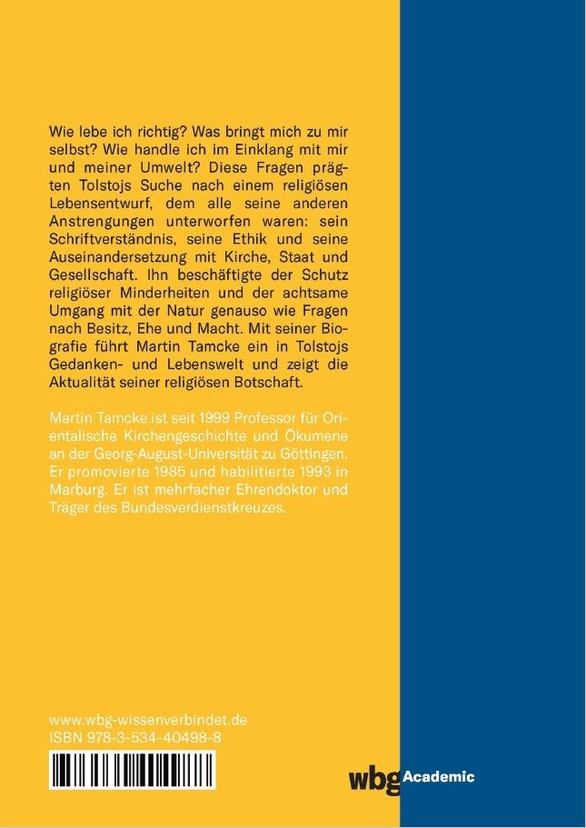 Rückseitencover Tolstojs Religion