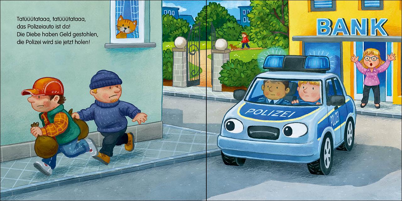 Beispielinhalt (Bild) Gute Nacht, kleines Polizeiauto!