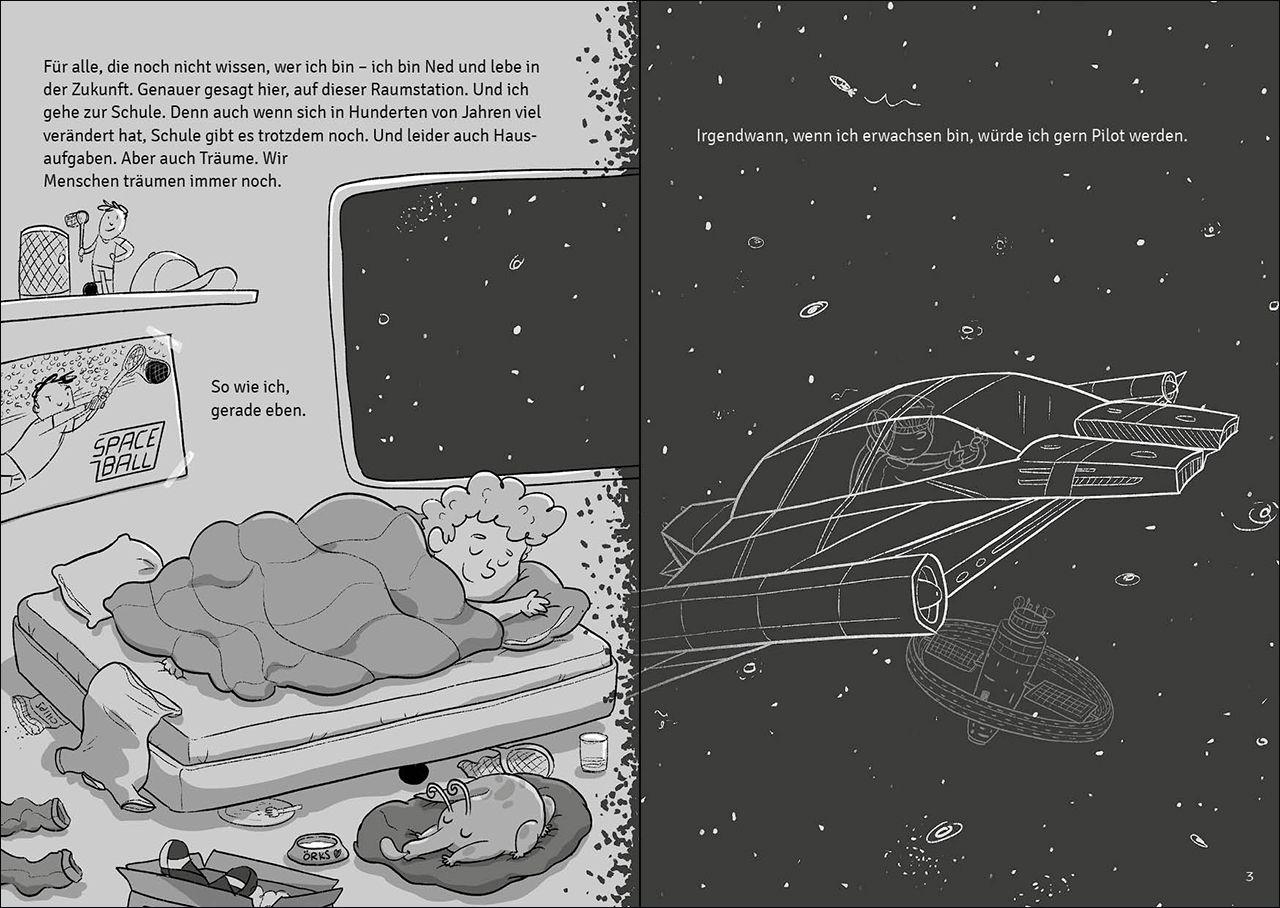 Beispielinhalt (Bild) Die Weltraumschule (Band 3) - Eine galaktische Rebellion