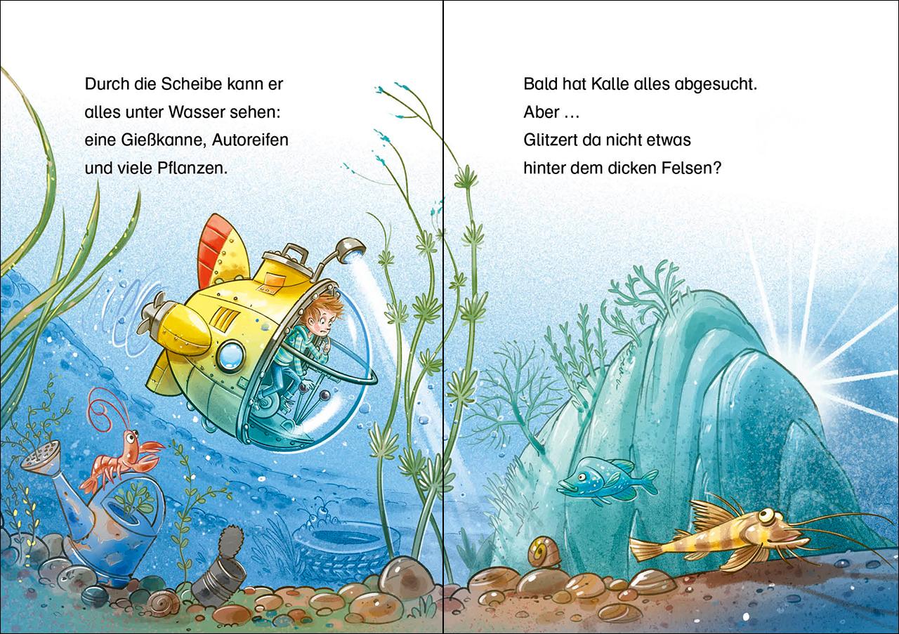 Beispielinhalt (Bild) Leselöwen 1. Klasse - Die verborgene Unterwasser-Stadt