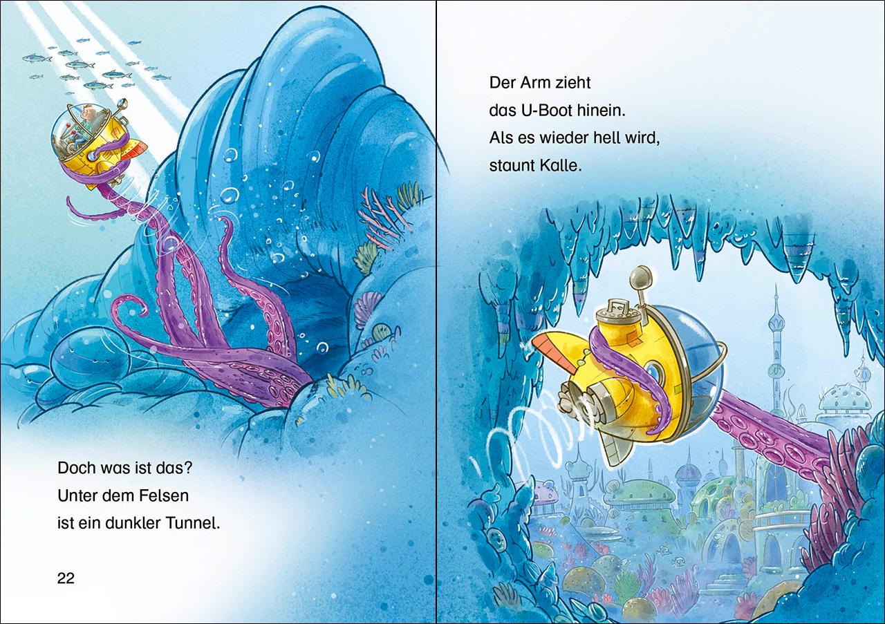 Beispielinhalt (Bild) Leselöwen 1. Klasse - Die verborgene Unterwasser-Stadt