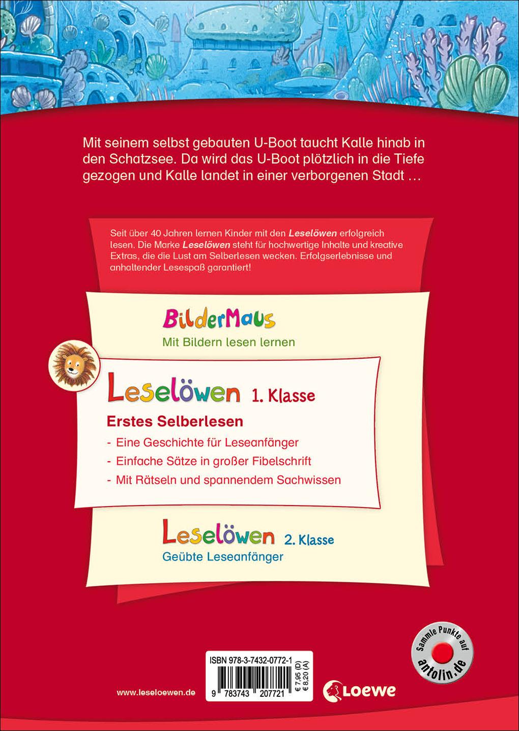 Rückseitencover Leselöwen 1. Klasse - Die verborgene Unterwasser-Stadt