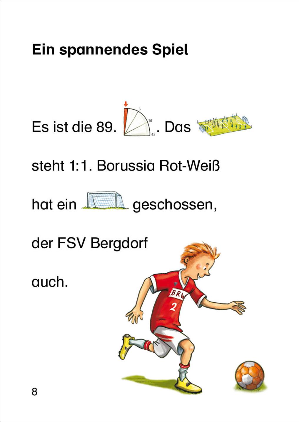 Beispielinhalt (Bild) Bildermaus - Mit Bildern Englisch lernen - Fußballgeschichten - Football Stories