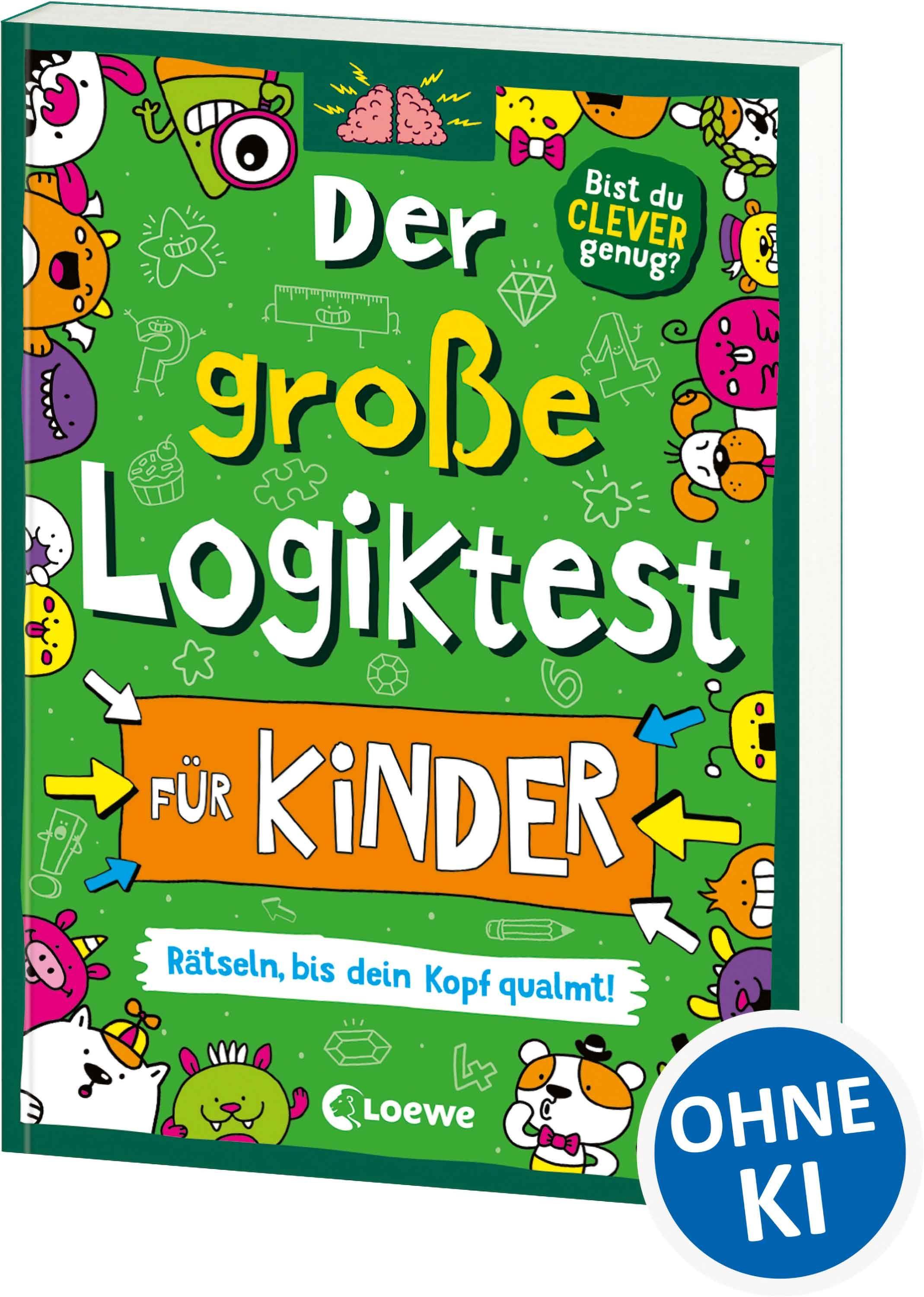 Vorderes Coverbild Der große Logiktest für Kinder - Rätseln, bis dein Kopf qualmt!