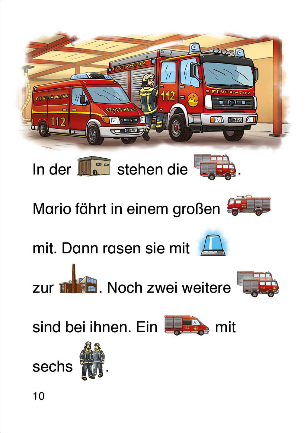 Beispielinhalt (Bild) Bildermaus - Feuerwehrgeschichten