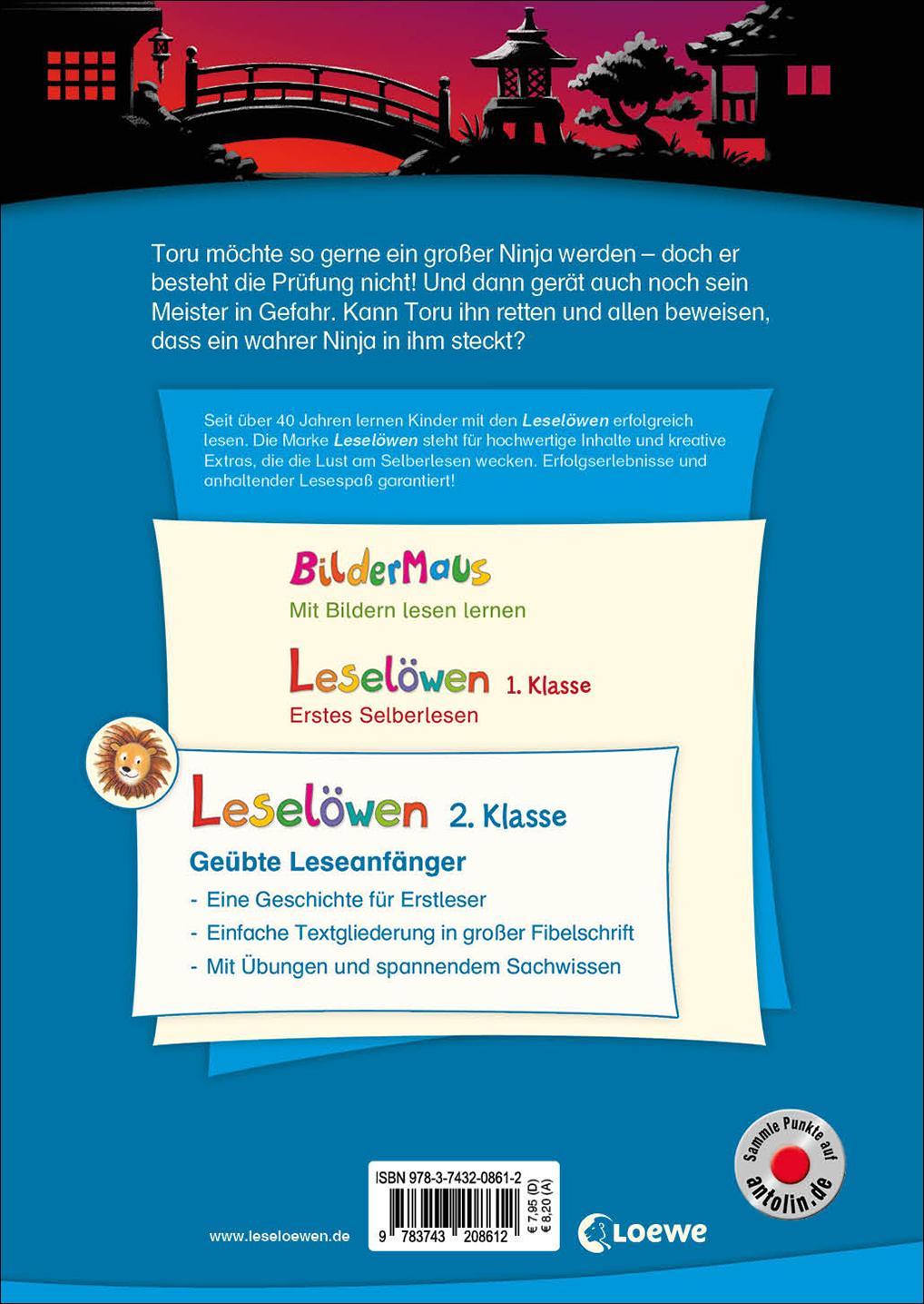 Rückseitencover Leselöwen 2. Klasse - Die große Ninja-Prüfung