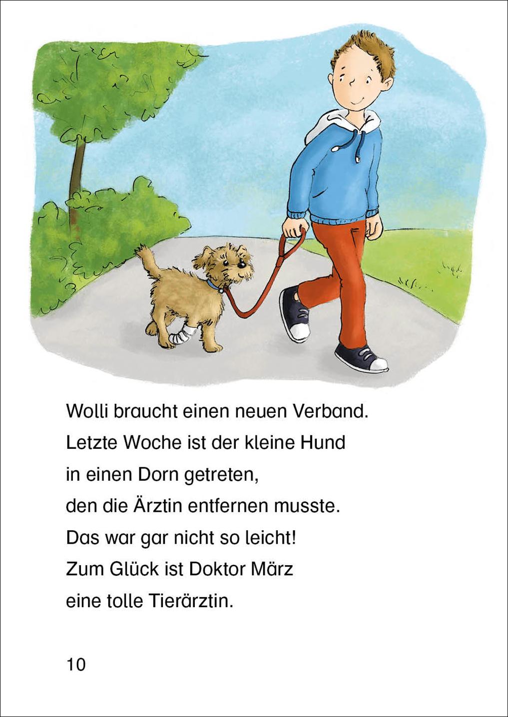 Beispielinhalt (Bild) Leselöwen 2. Klasse - Geschichten aus der Tierarztpraxis