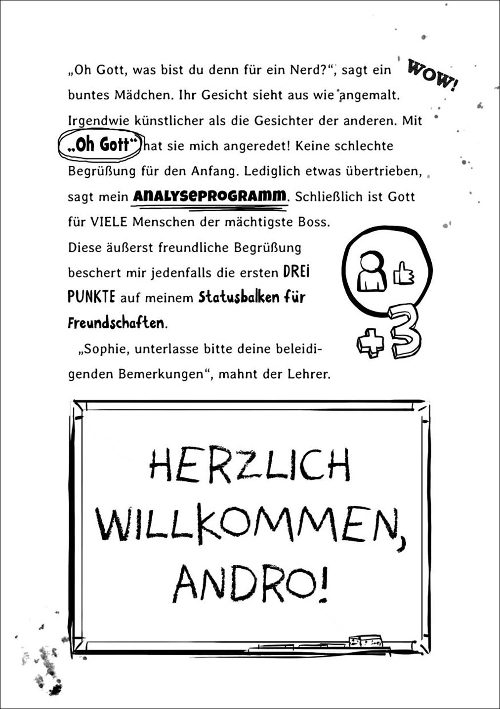 Beispielinhalt (Bild) Andro, streng geheim! (Band 1) - Fehlermeldung: Schule