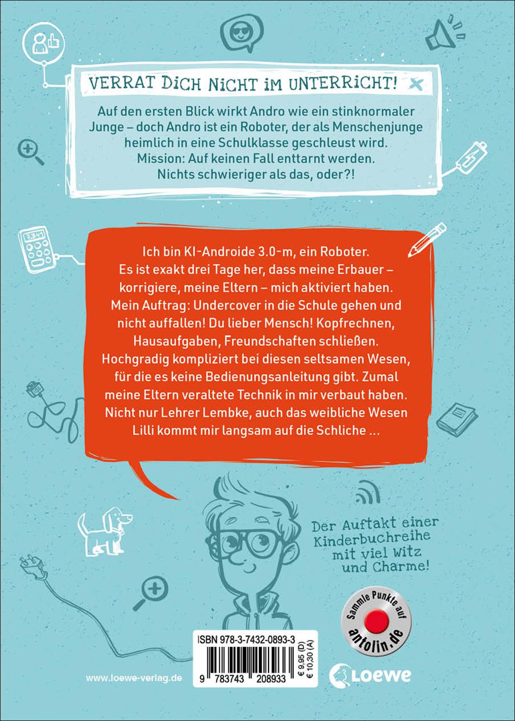Rückseitencover Andro, streng geheim! (Band 1) - Fehlermeldung: Schule
