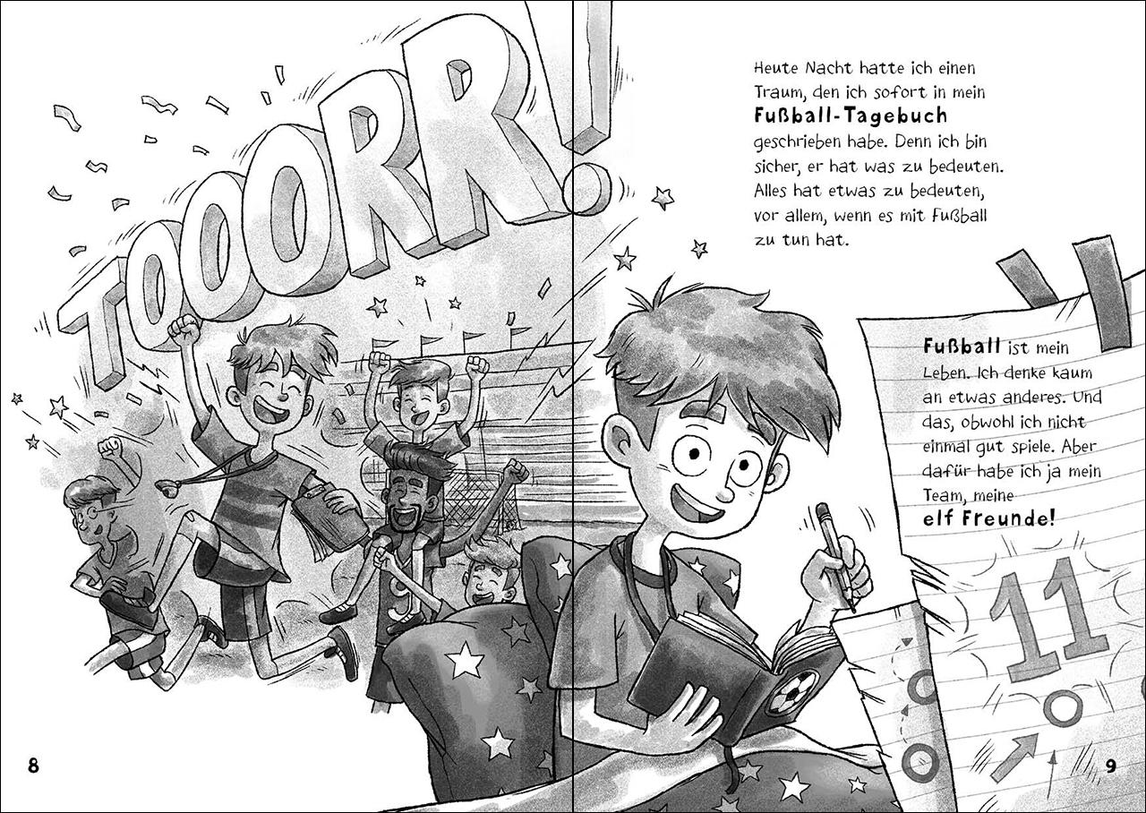 Beispielinhalt (Bild) Tims geheimes Fußball-Tagebuch (Band 1) - Elf Freunde und ich!