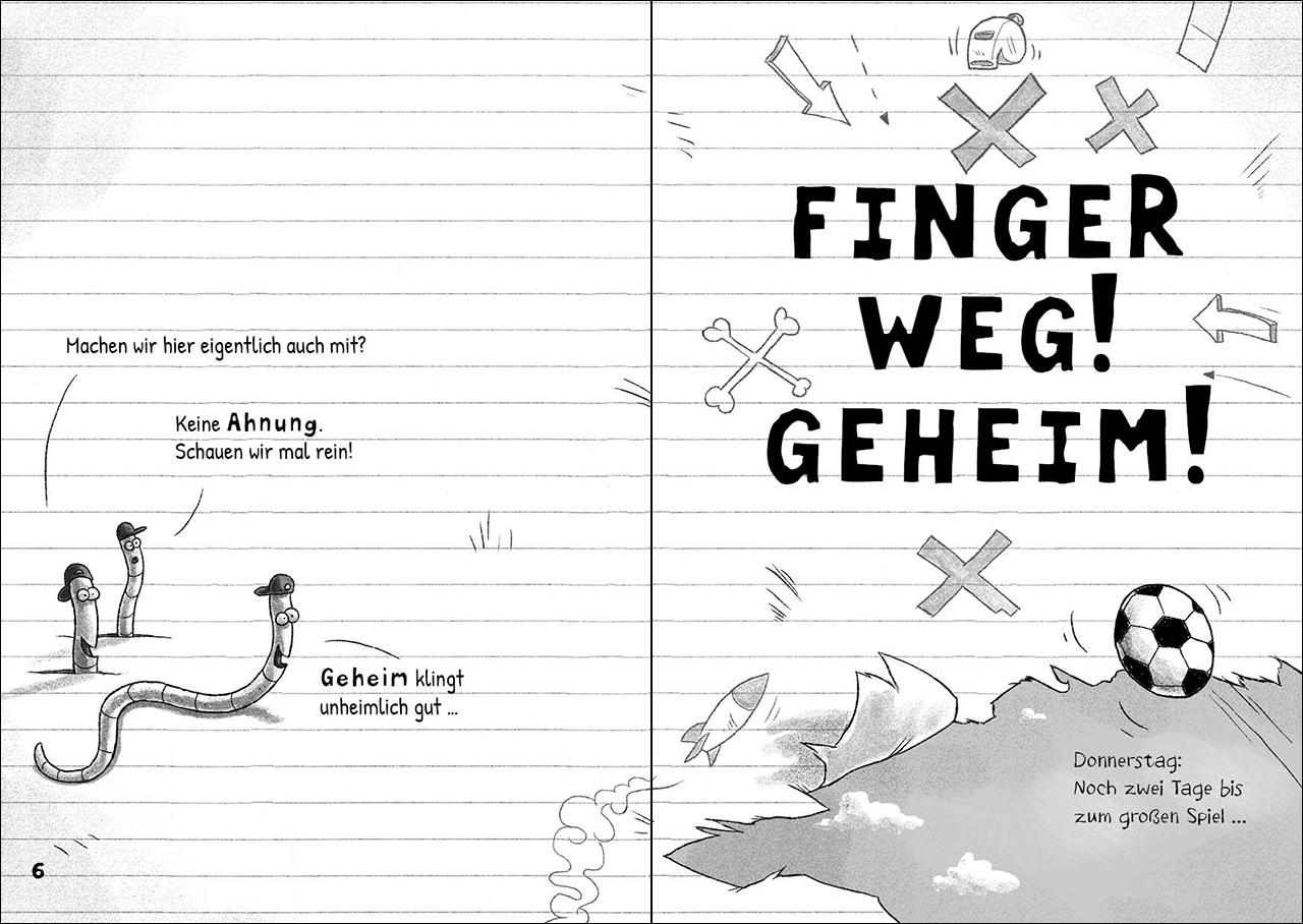 Beispielinhalt (Bild) Tims geheimes Fußball-Tagebuch (Band 1) - Elf Freunde und ich!