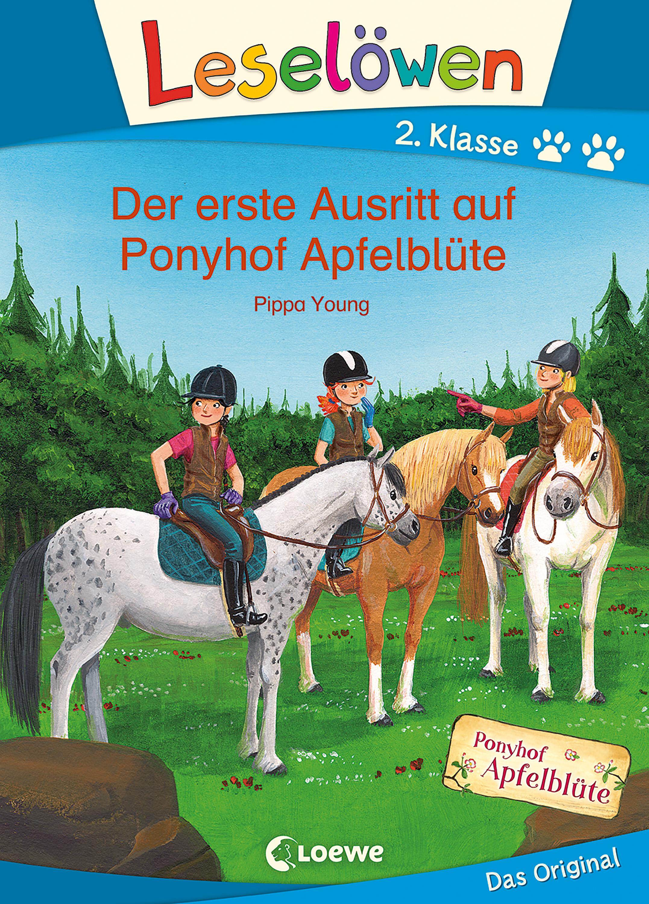 Vorderes Coverbild Leselöwen 2. Klasse - Der erste Ausritt auf Ponyhof Apfelblüte