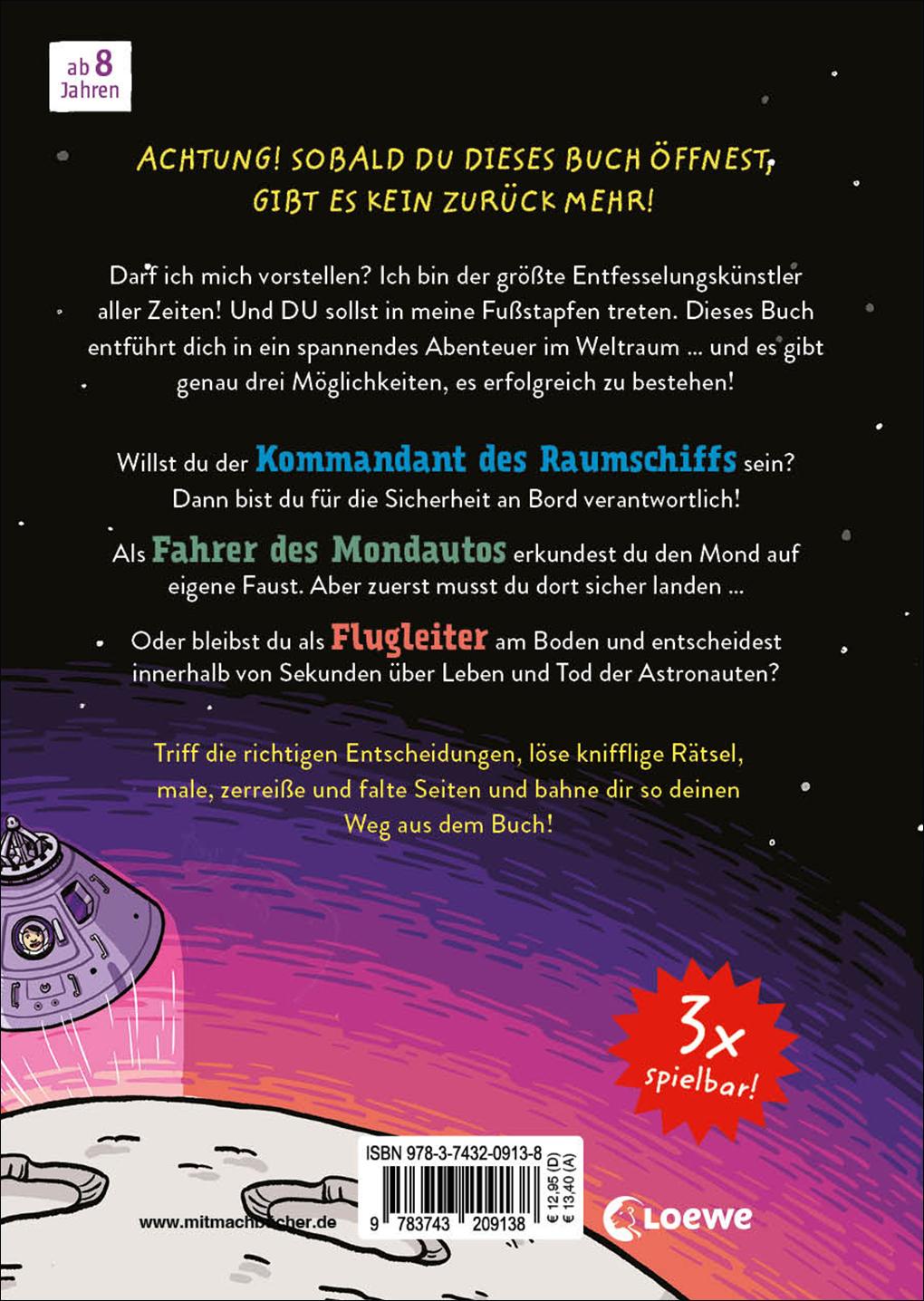 Rückseitencover Escape Stories - Mission Mondlandung