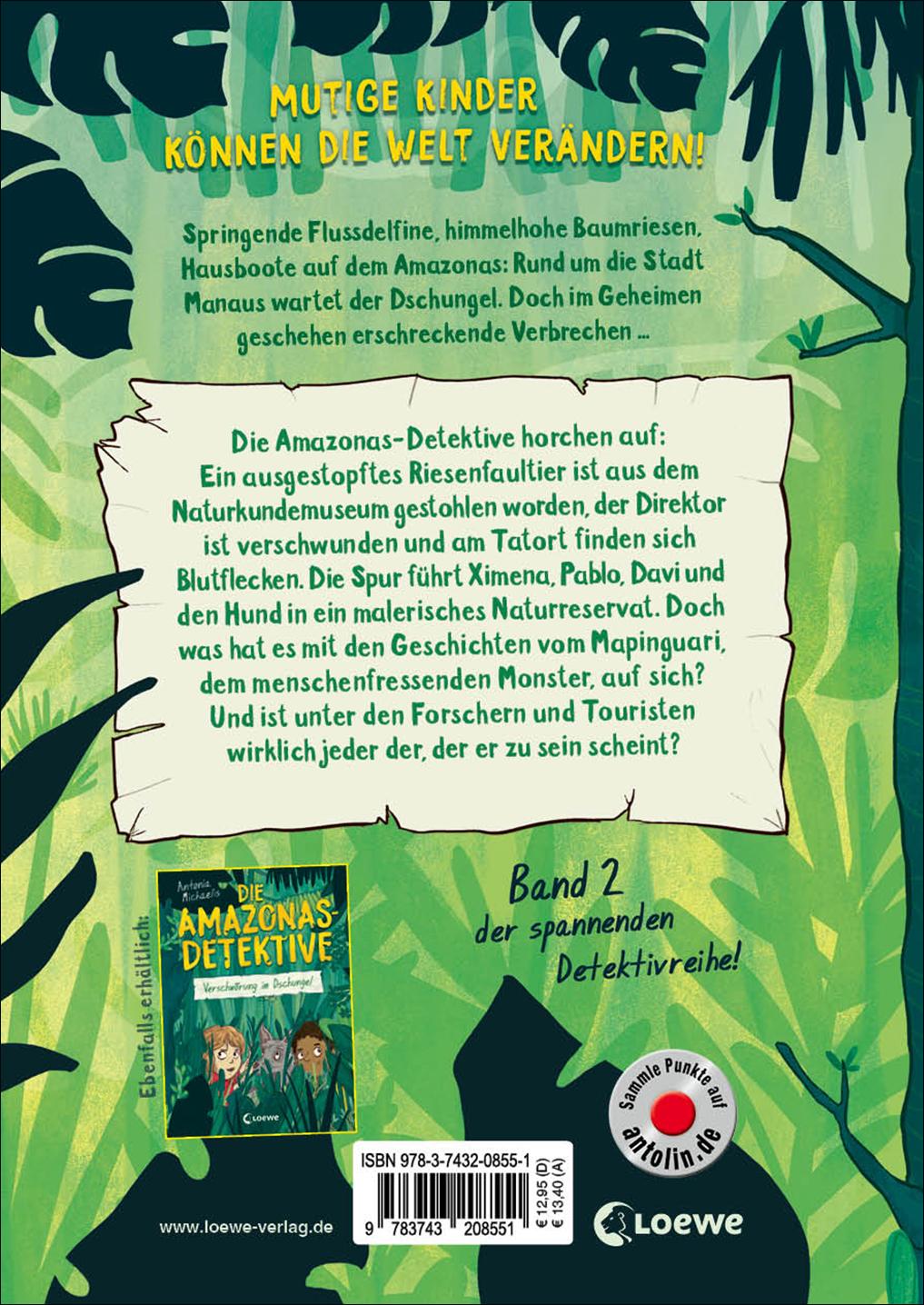 Rückseitencover Die Amazonas-Detektive (Band 2) - Tatort Naturreservat