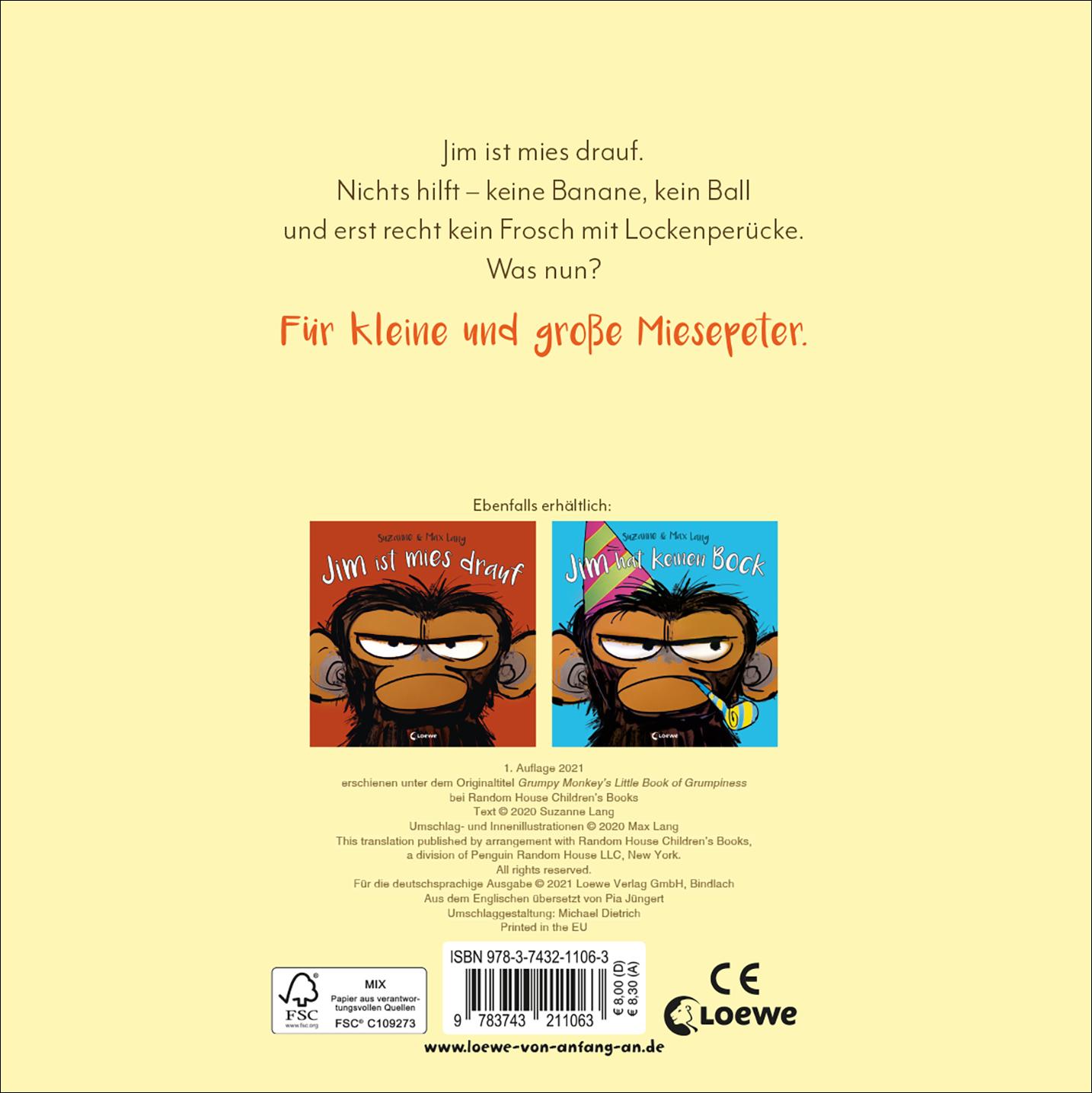 Rückseitencover Jims kleines Buch der miesen Laune