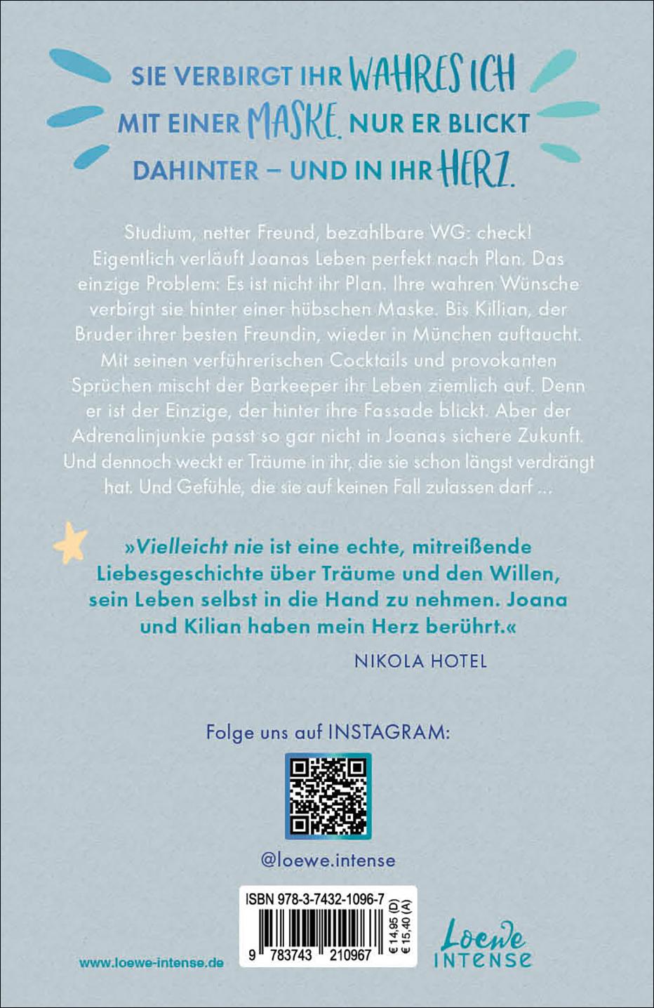 Rückseitencover Vielleicht nie (Vielleicht-Trilogie, Band 2)