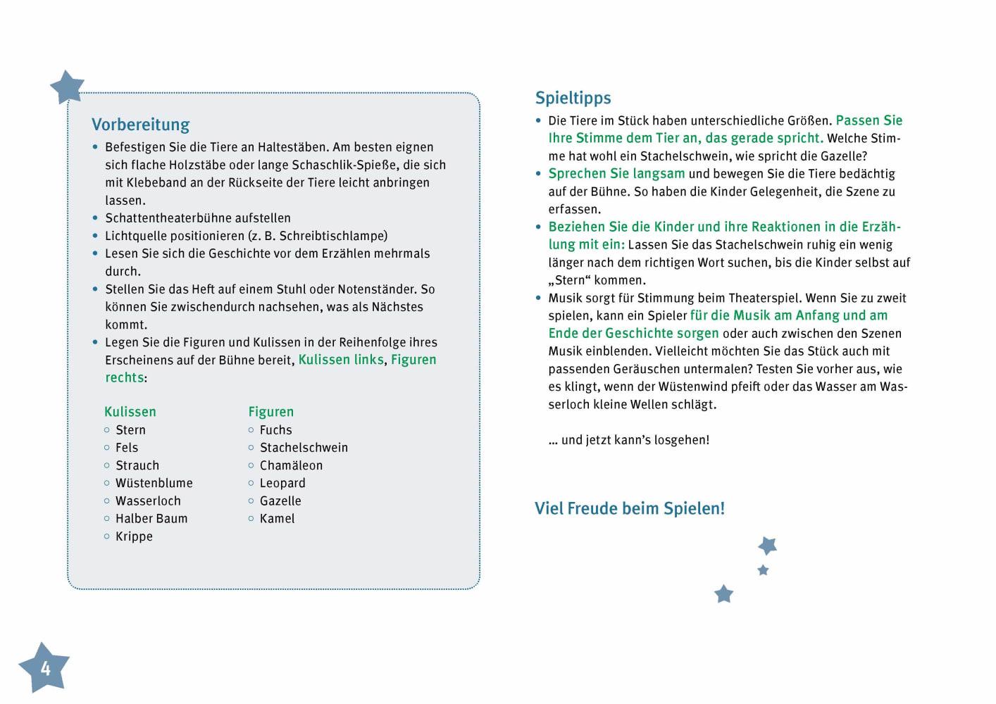 Beispielinhalt (Bild) Der kleine Fuchs folgt einem Stern