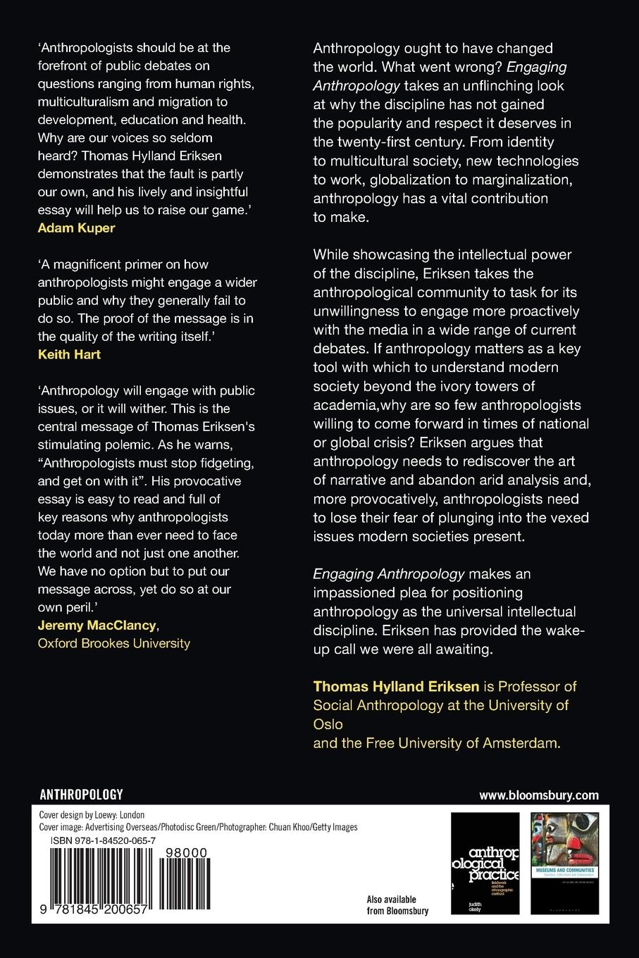 Rückseitencover Engaging Anthropology