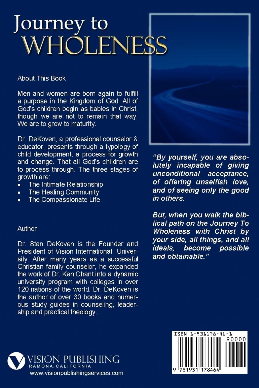 Rückseitencover Journey To Wholeness