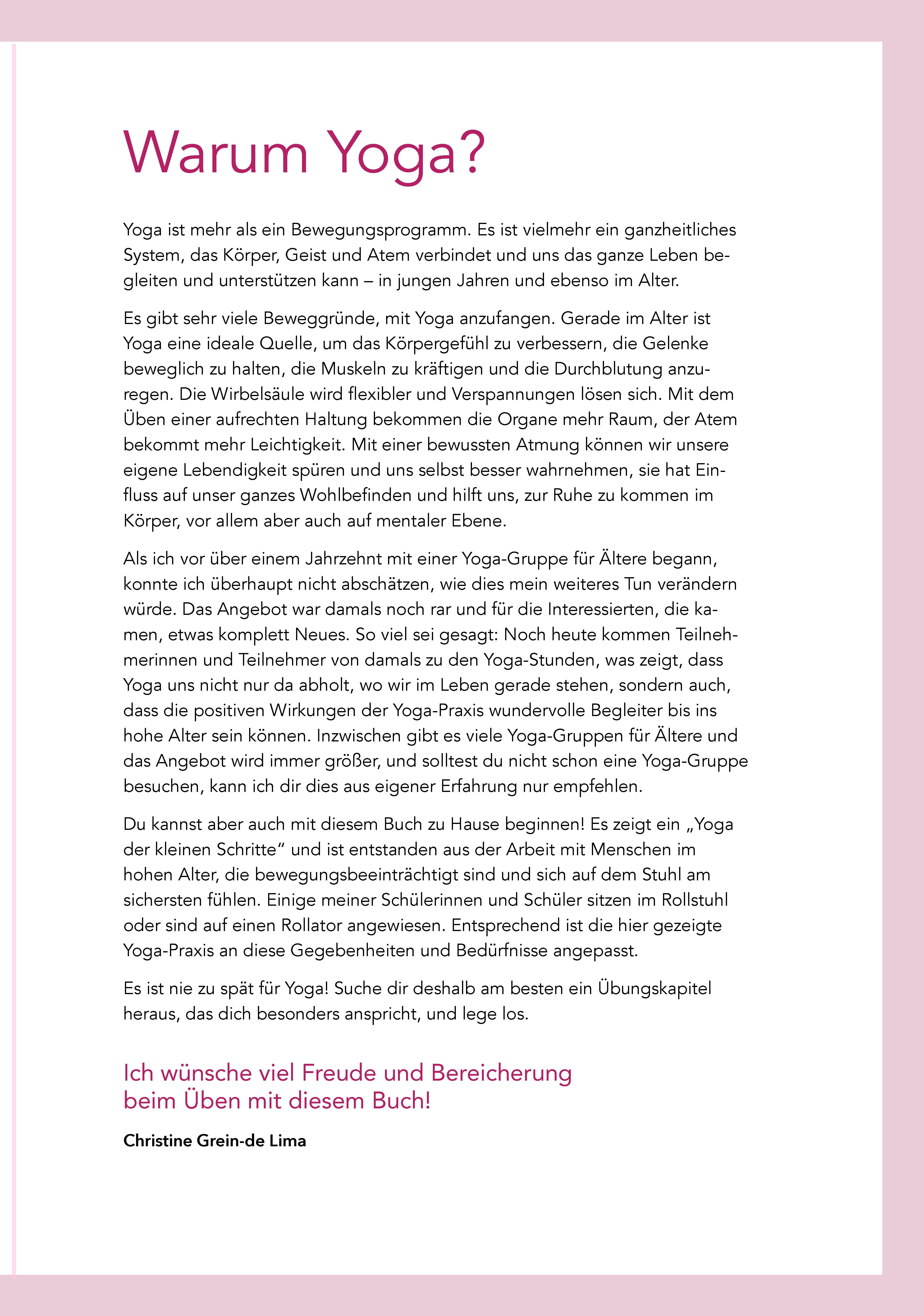 Beispielinhalt (Bild) Yoga auf dem Stuhl für Senioren