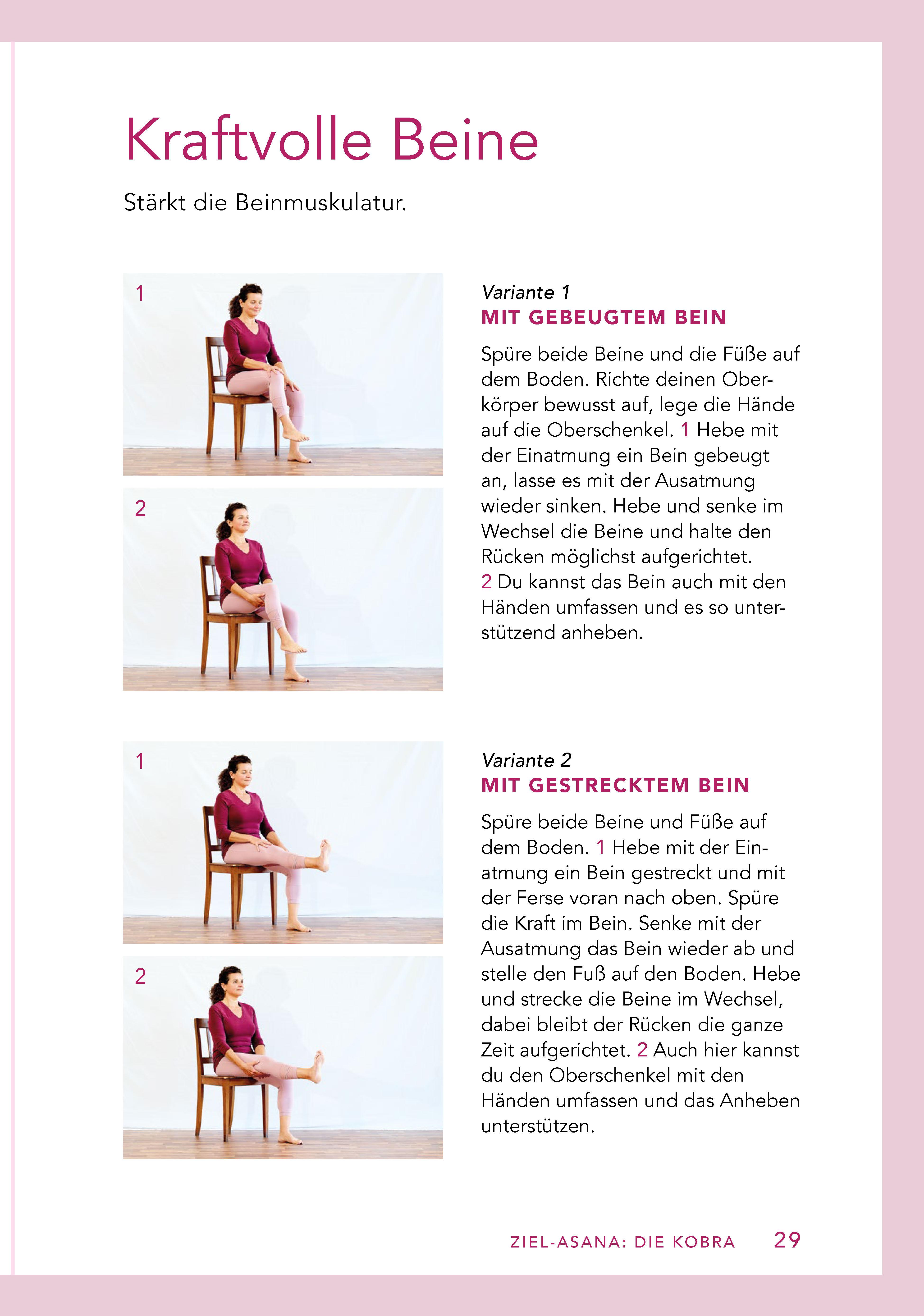 Beispielinhalt (Bild) Yoga auf dem Stuhl für Senioren