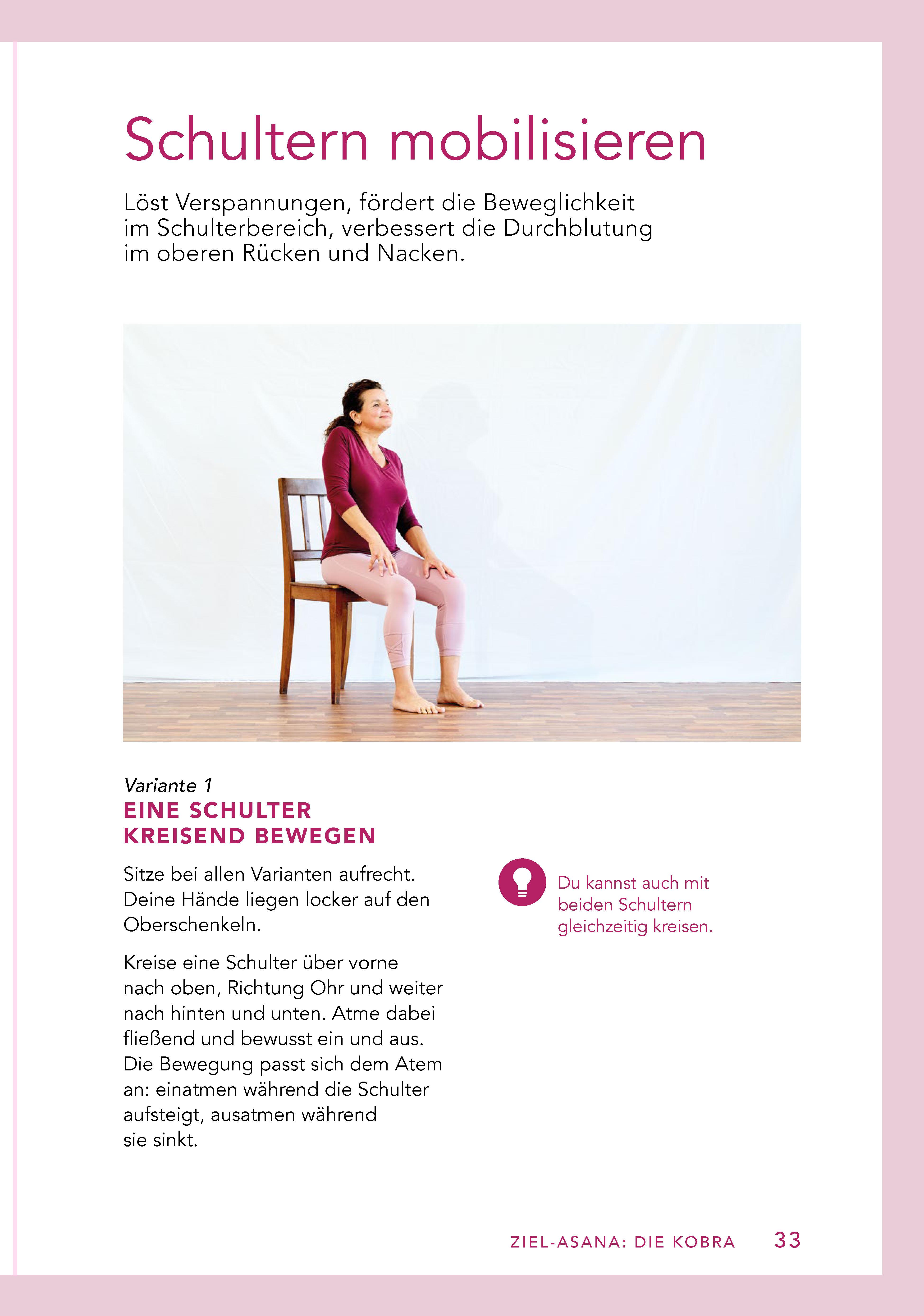 Beispielinhalt (Bild) Yoga auf dem Stuhl für Senioren