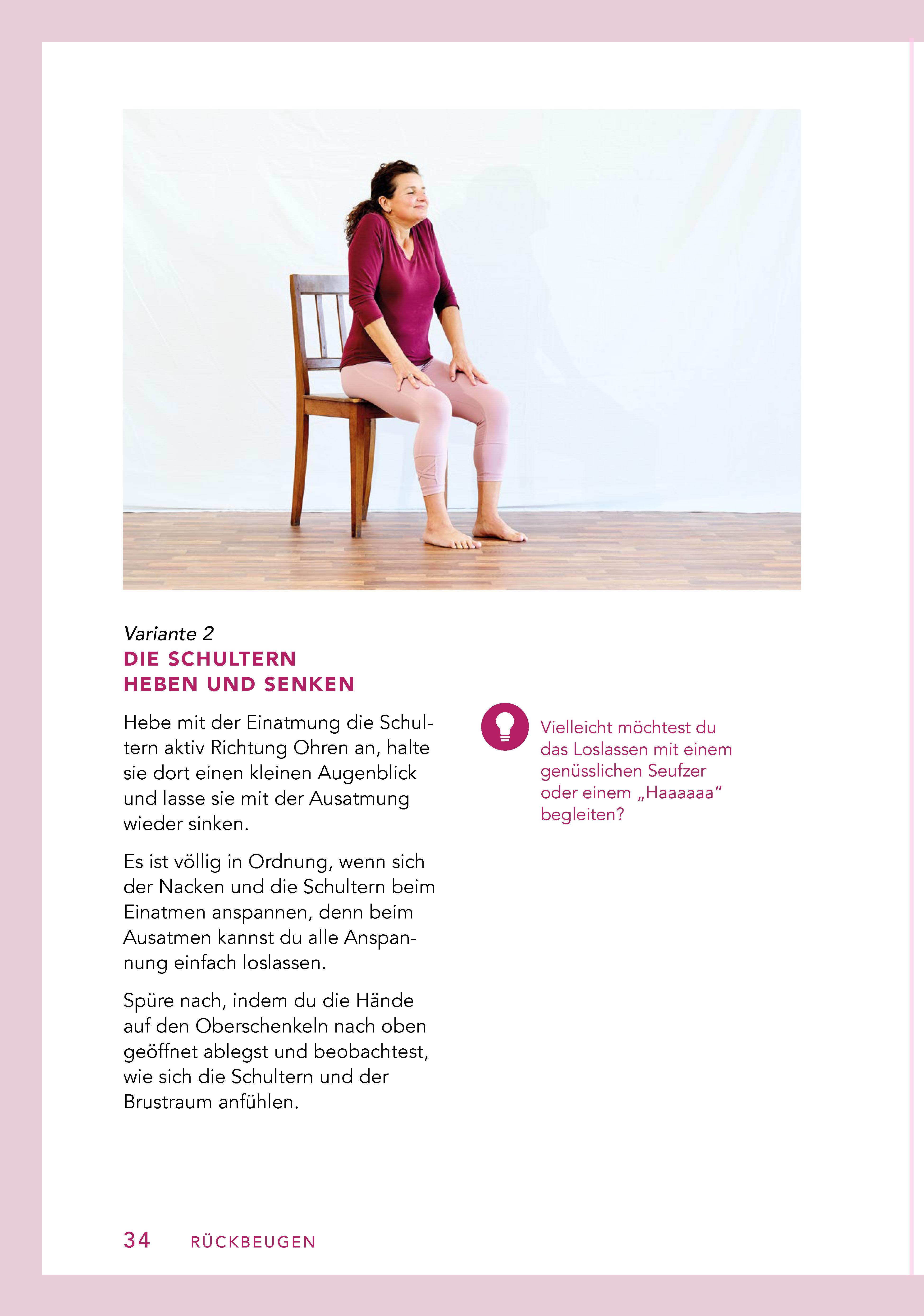 Beispielinhalt (Bild) Yoga auf dem Stuhl für Senioren