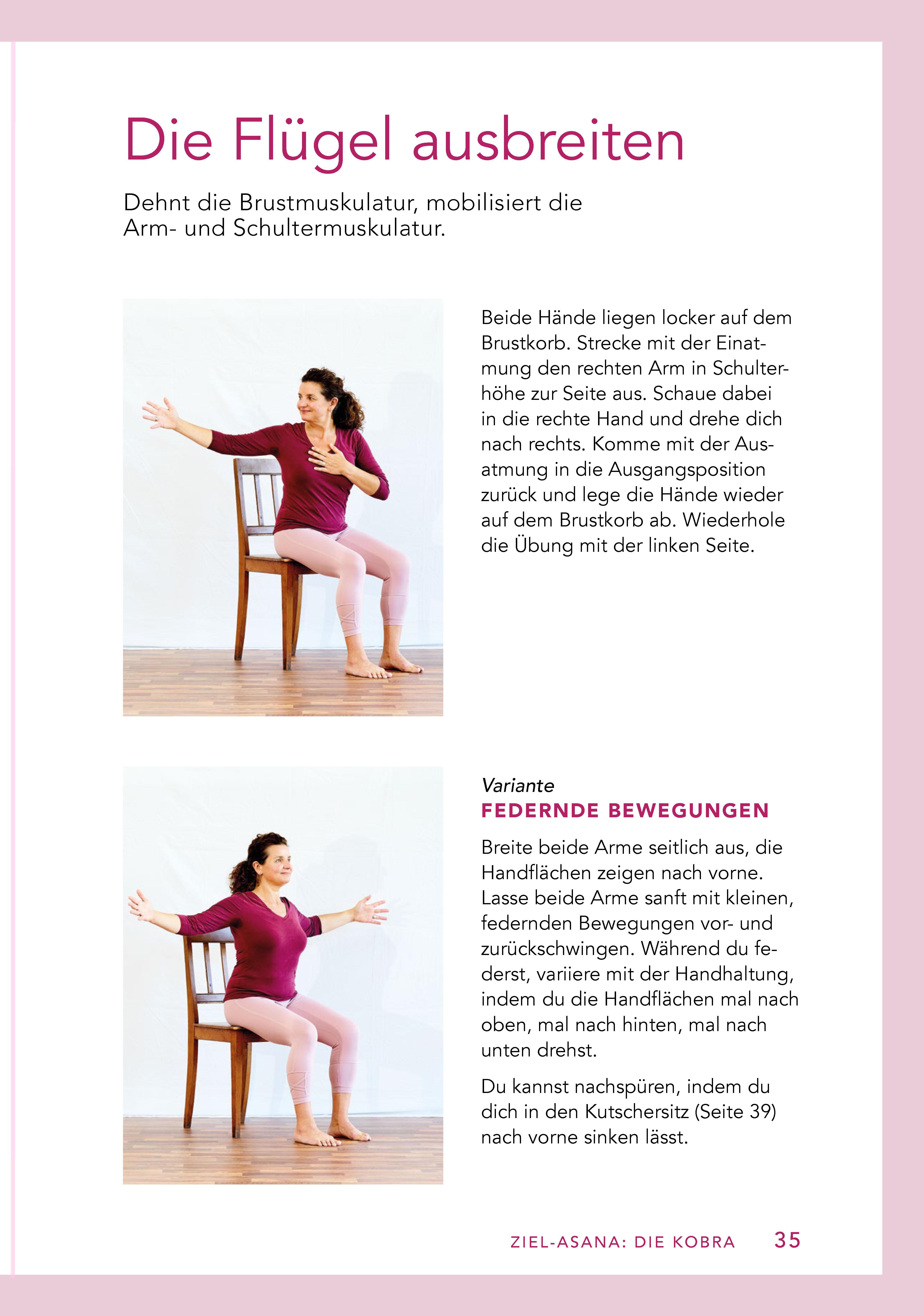 Beispielinhalt (Bild) Yoga auf dem Stuhl für Senioren