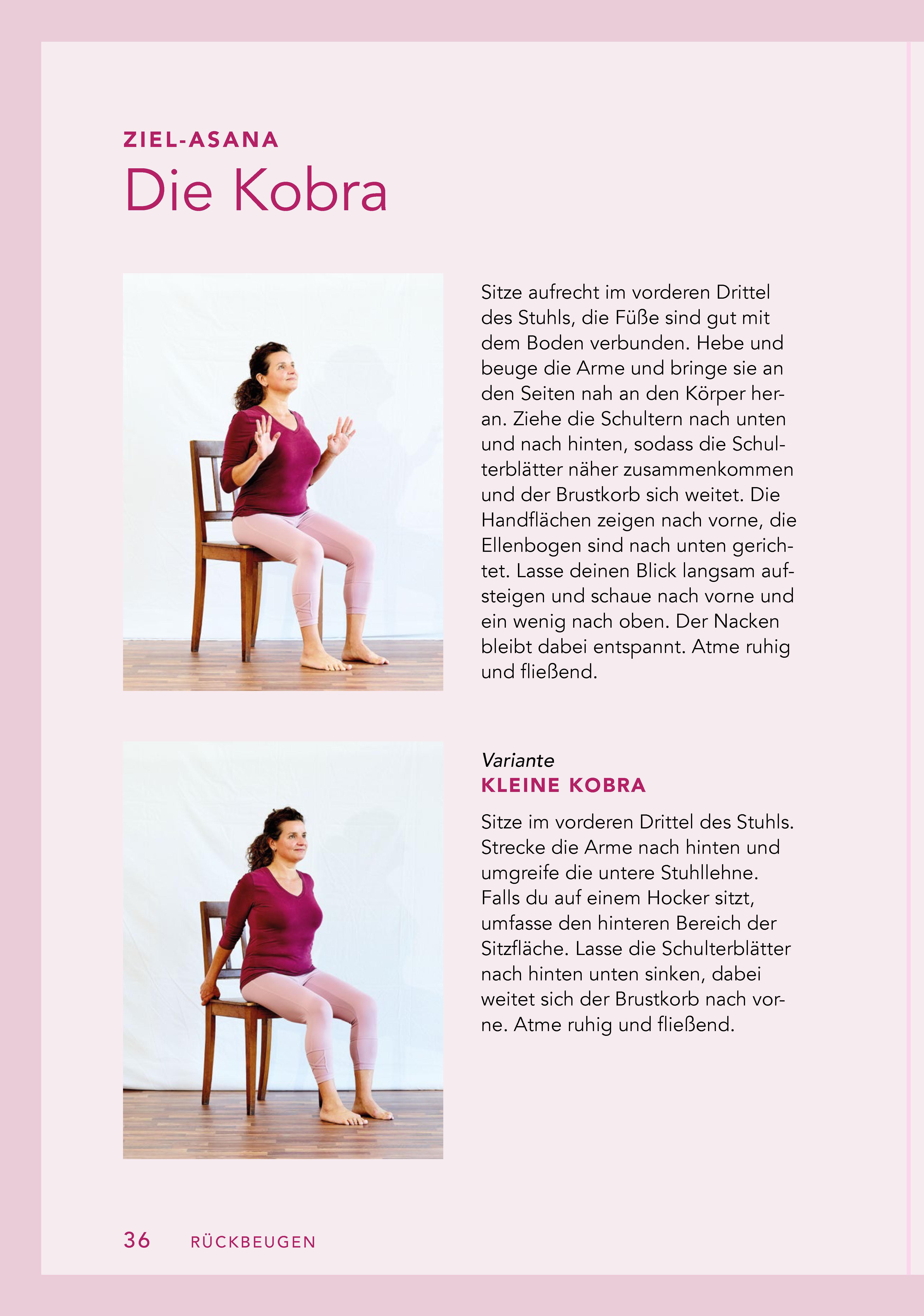 Beispielinhalt (Bild) Yoga auf dem Stuhl für Senioren