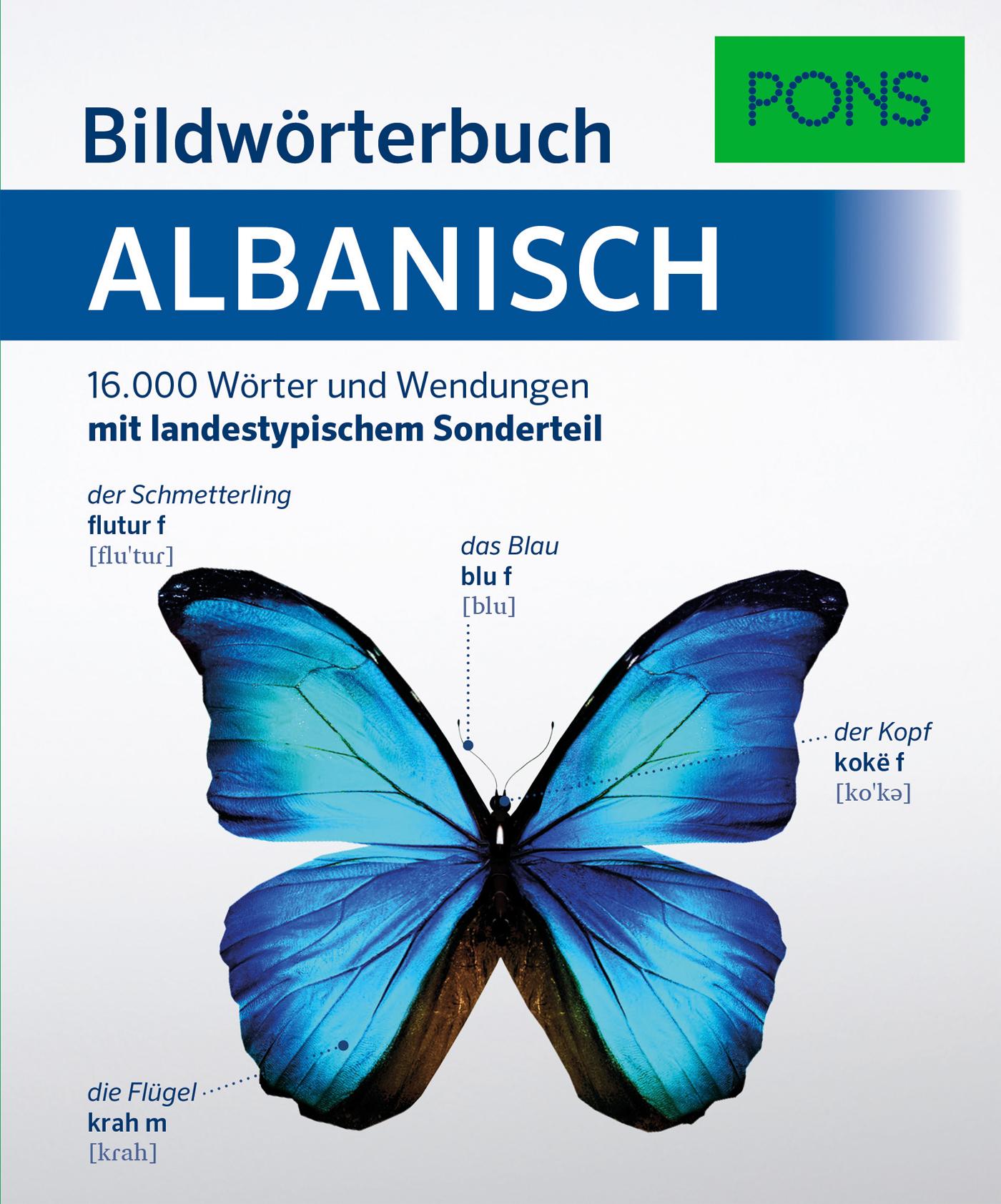Vorderes Coverbild PONS Bildwörterbuch Albanisch