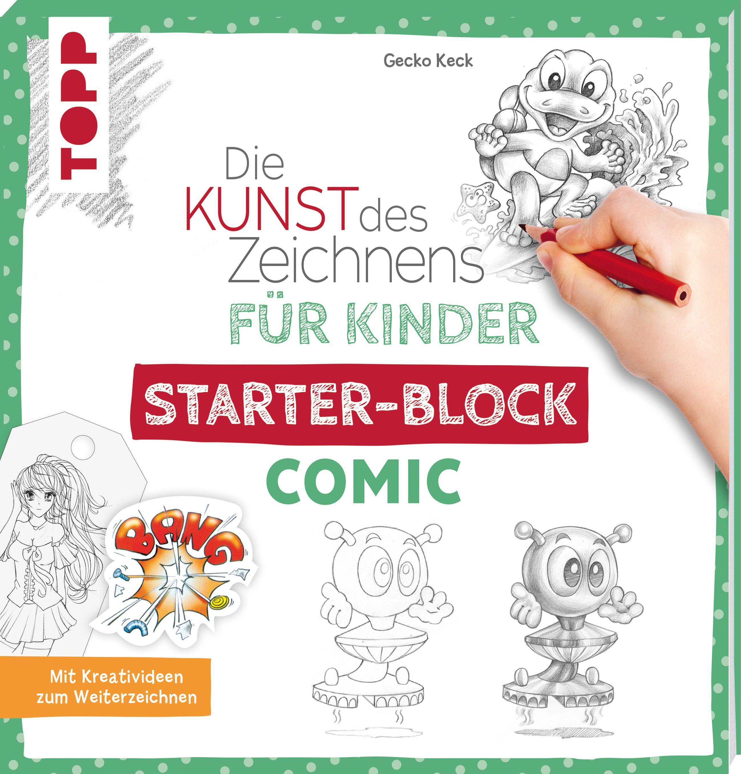 Vorderes Coverbild Die Kunst des Zeichnens für Kinder Starter-Block - Comic