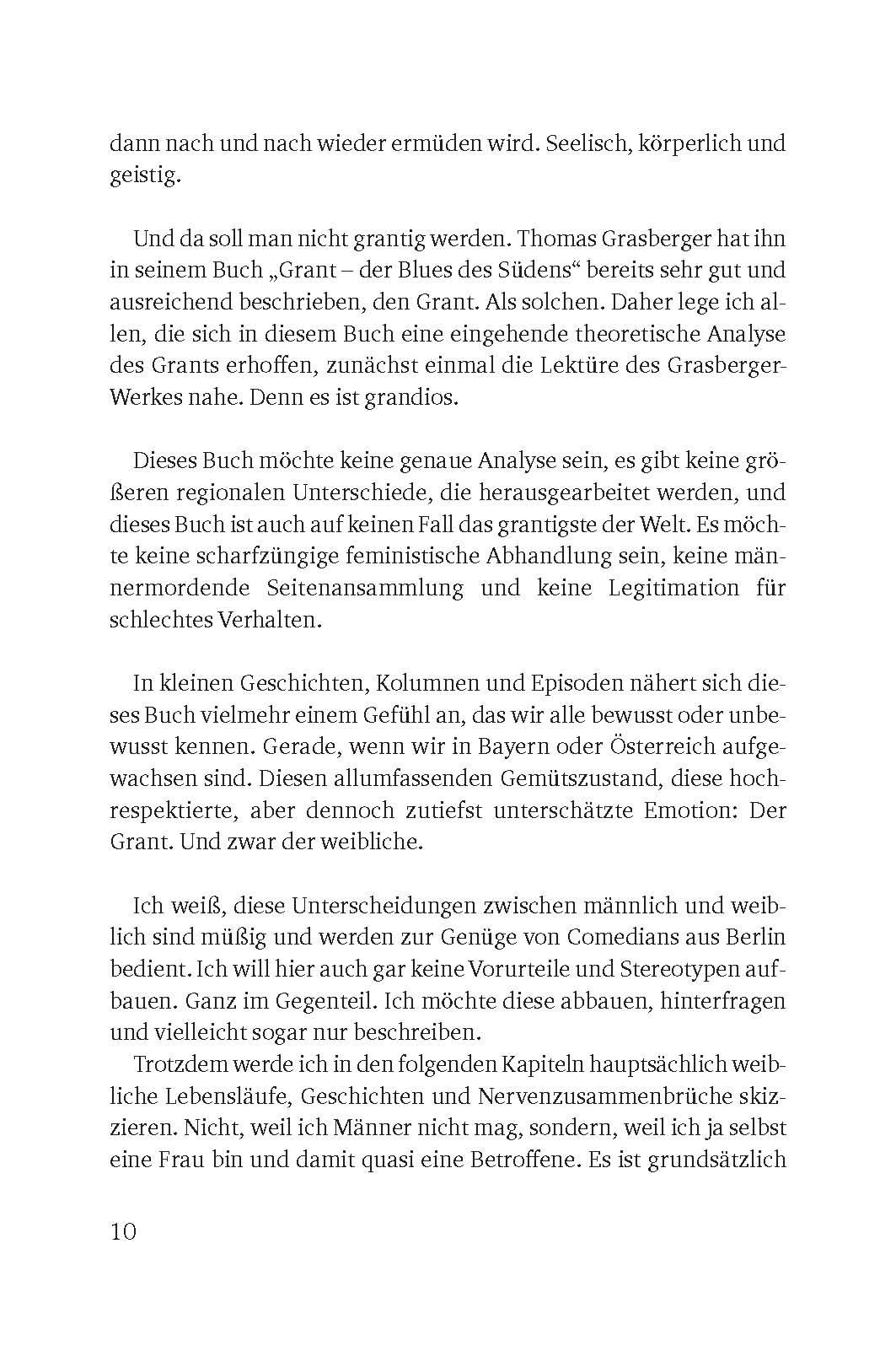 Beispielinhalt (Bild) Der Grant der Frau