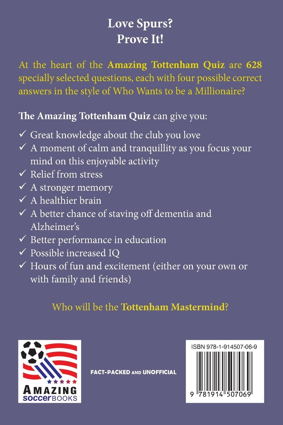 Rückseitencover The Amazing Tottenham Quiz