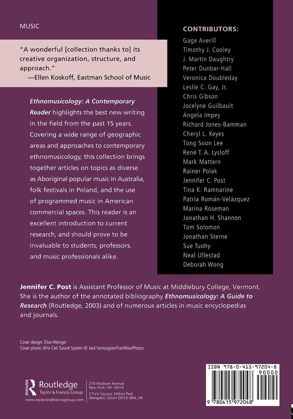 Rückseitencover Ethnomusicology
