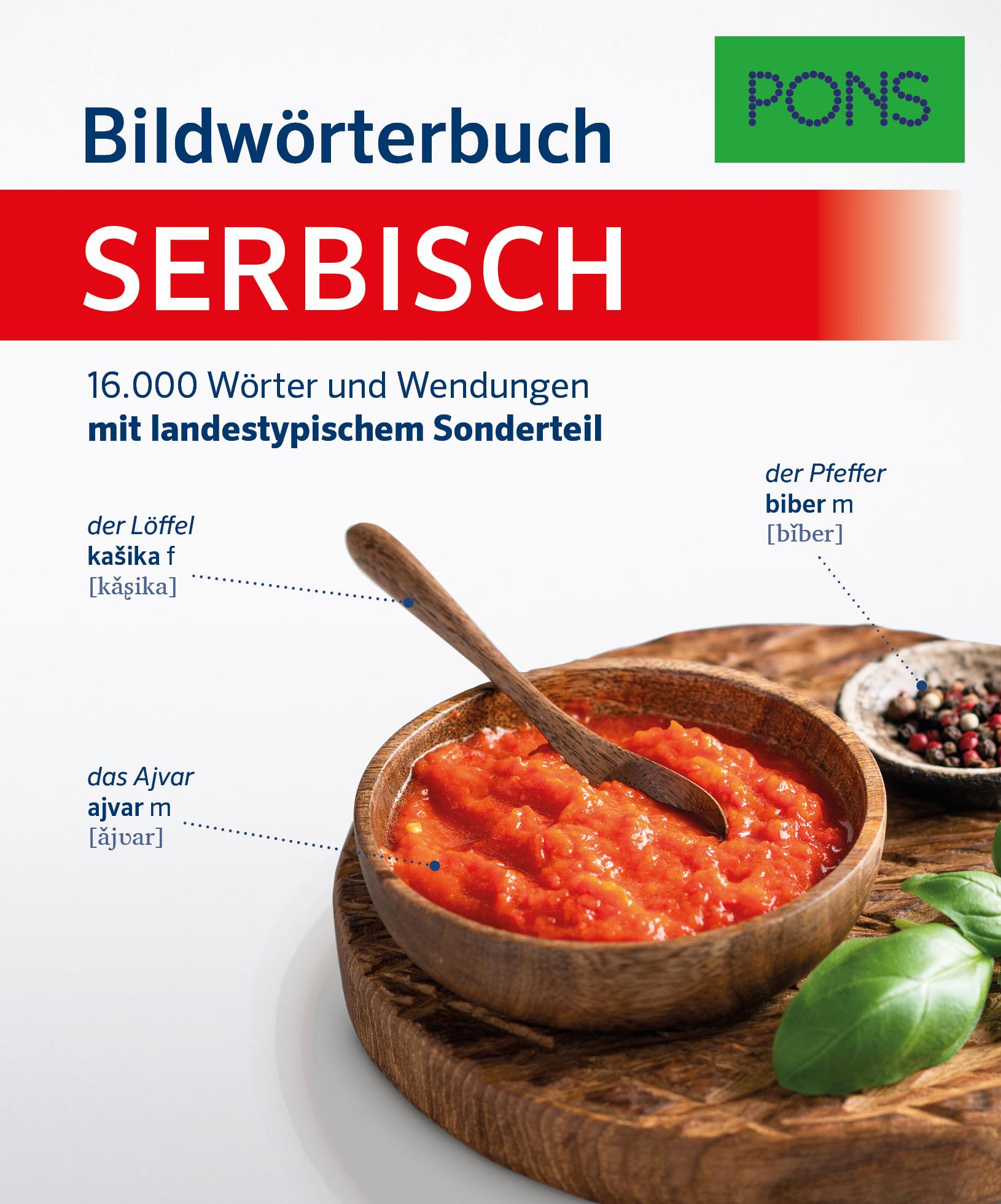 Vorderes Coverbild PONS Bildwörterbuch Serbisch