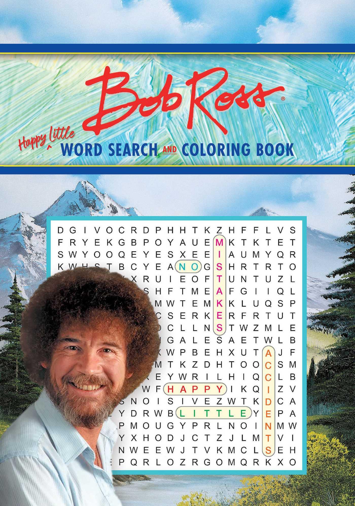 Vorderes Coverbild Bob Ross Word Search and Coloring Book