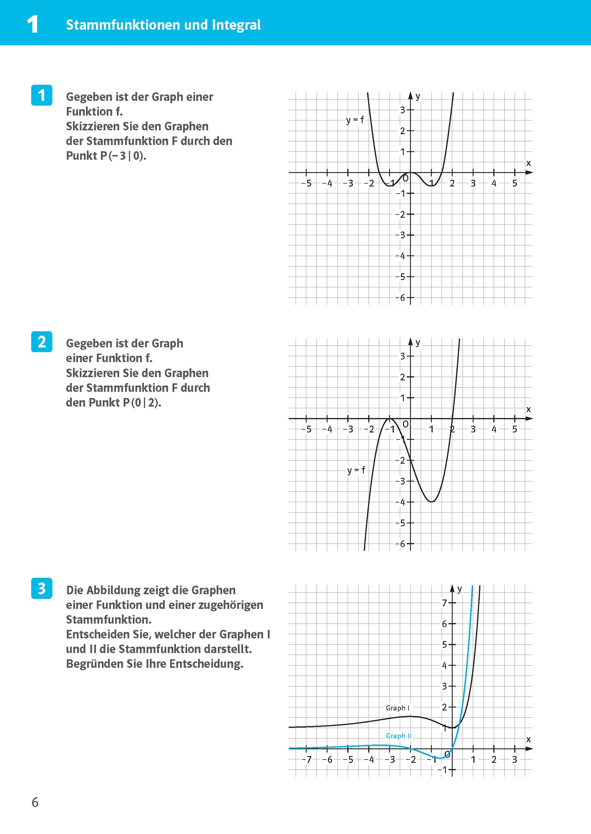 Beispielinhalt (Bild) Sicher im Abi 10-Minuten-Training Mathematik Integralrechnung